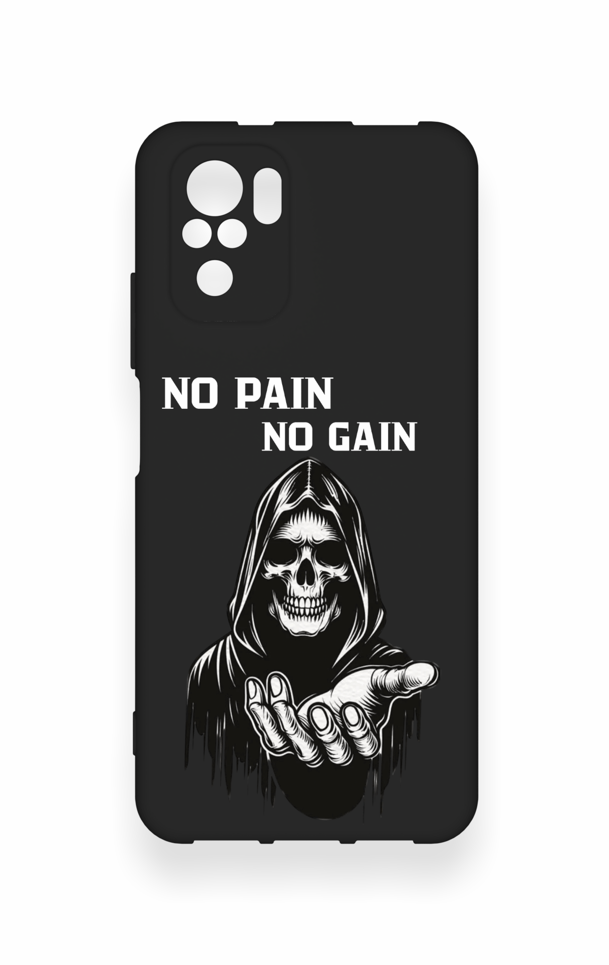Redmi Note 10-10S Uyumlu No Pain No Gain Desenli Silikon Kılıf