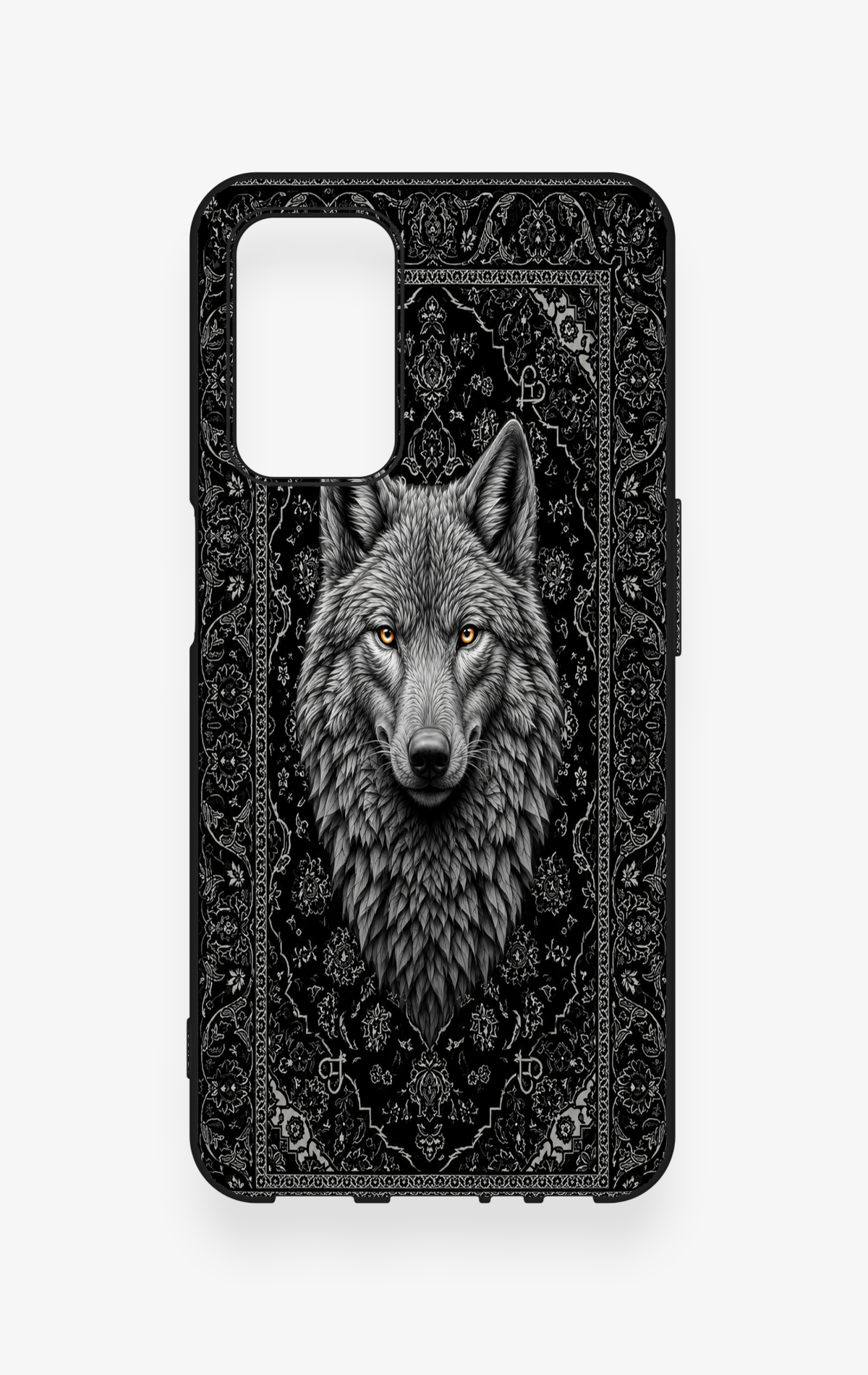 Oppo A55 Uyumlu Etnik Kurt Desenli Silikon Kılıf