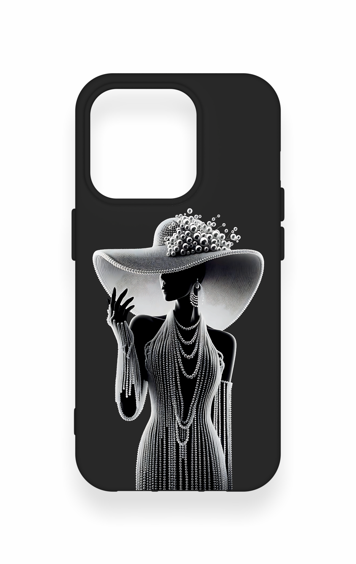 iPhone 15 Pro Uyumlu Lady Desenli Silikon Kılıf
