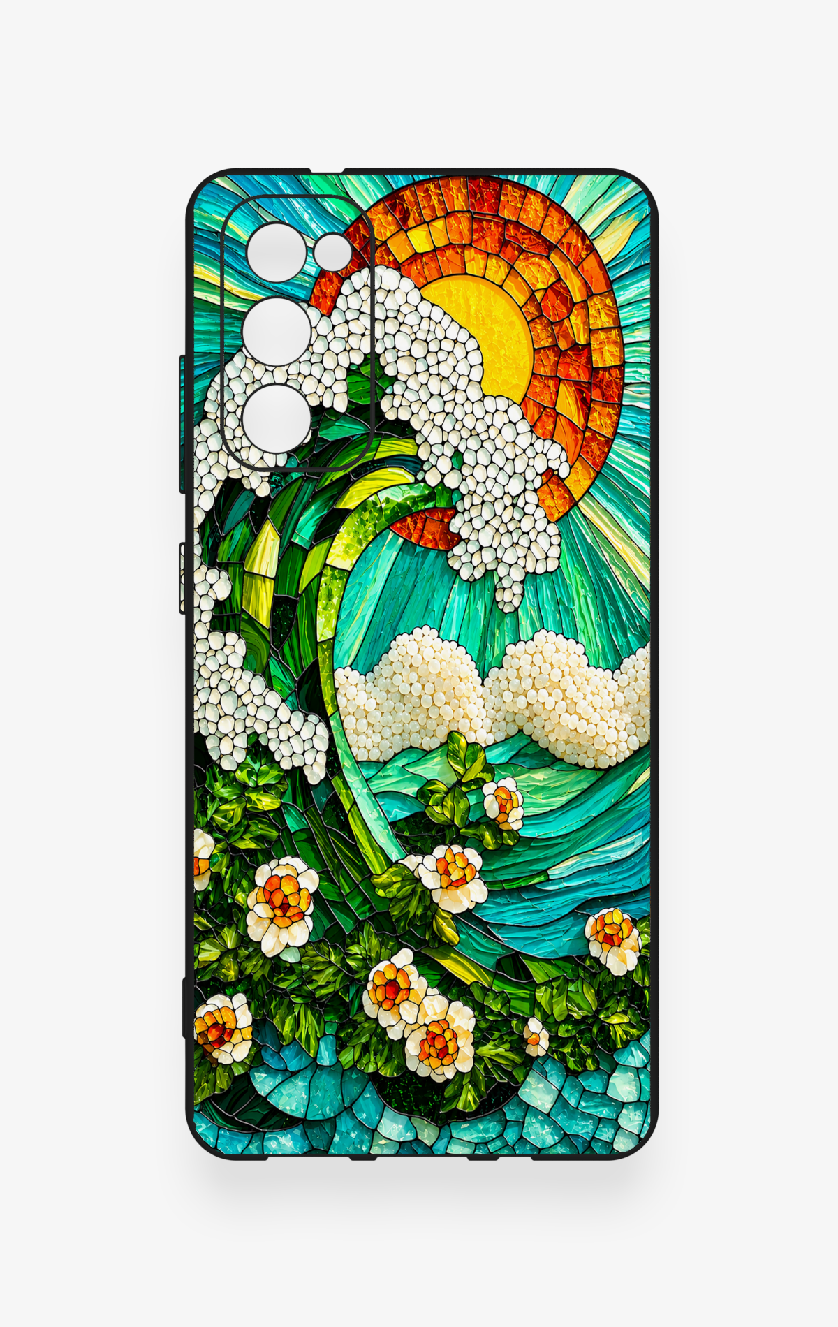 Samsung S20Fe Uyumlu Mozaik Okyanus Dalgası Desenli Silikon Kılıf