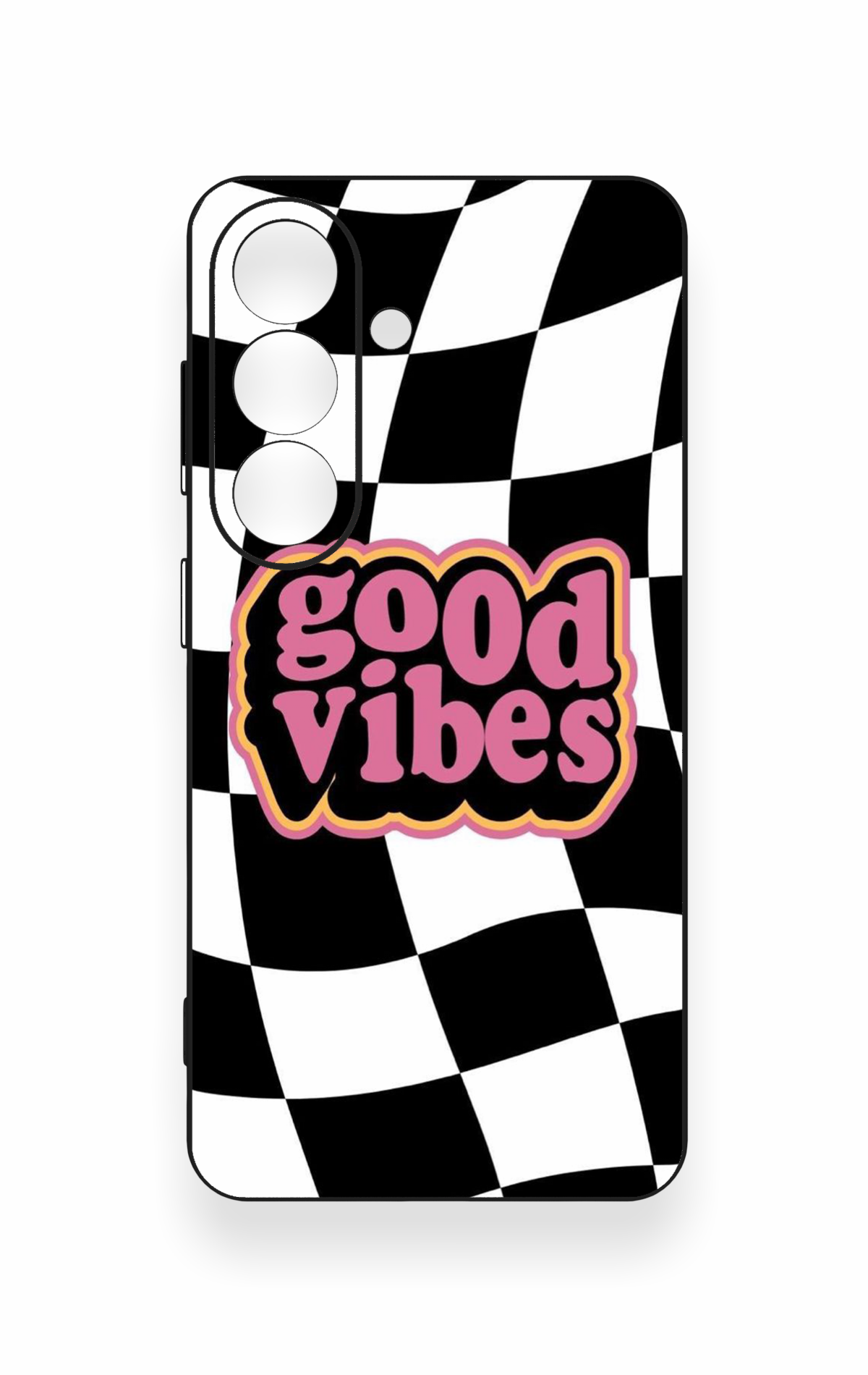 Samsung S26 Uyumlu Black Good Vibes Desenli Silikon Kılıf