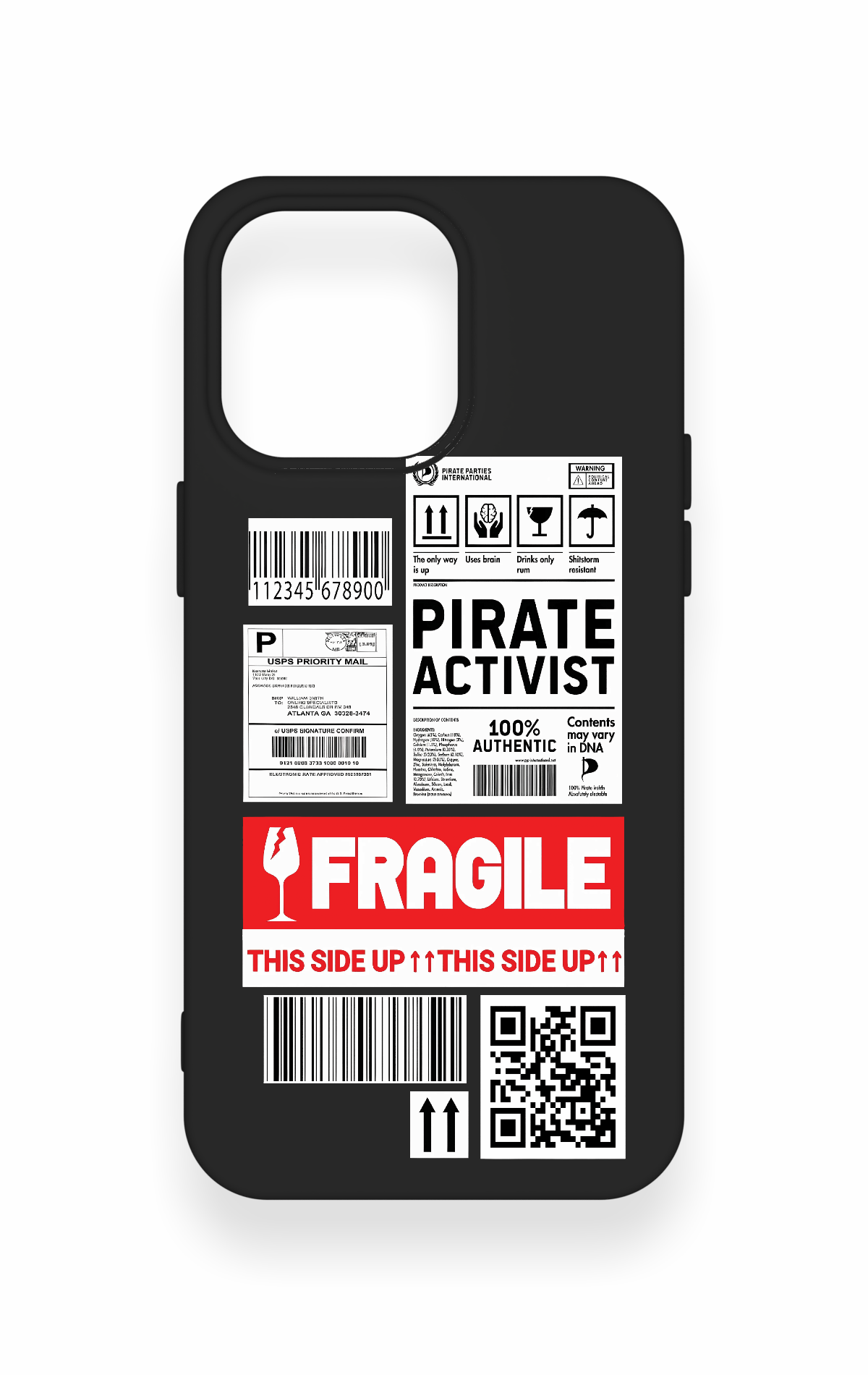 iPhone 15 Pro Max Uyumlu Fragile Desenli Silikon Kılıf