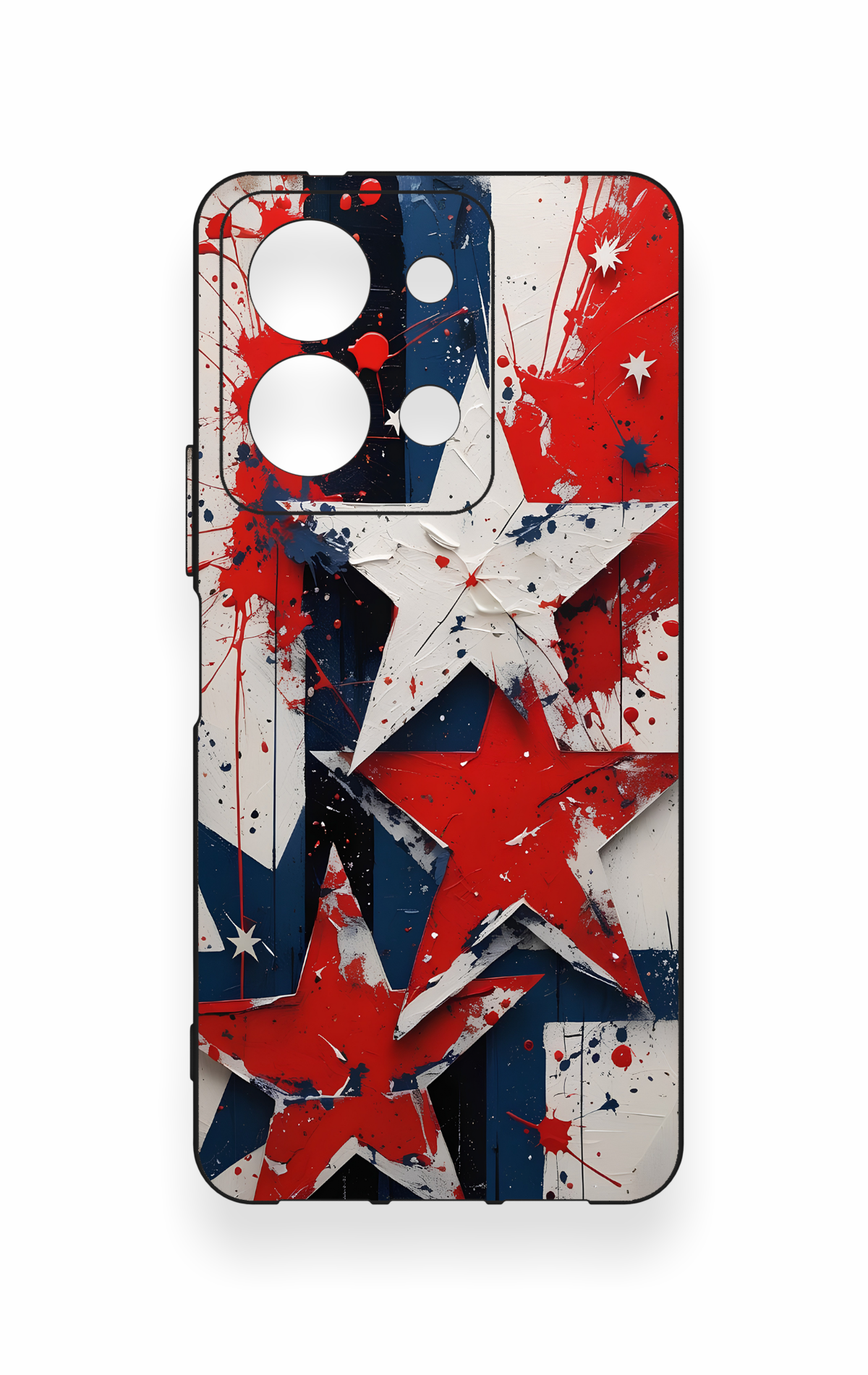 Vivo Y36 Uyumlu Star Flag Desenli Silikon Kılıf