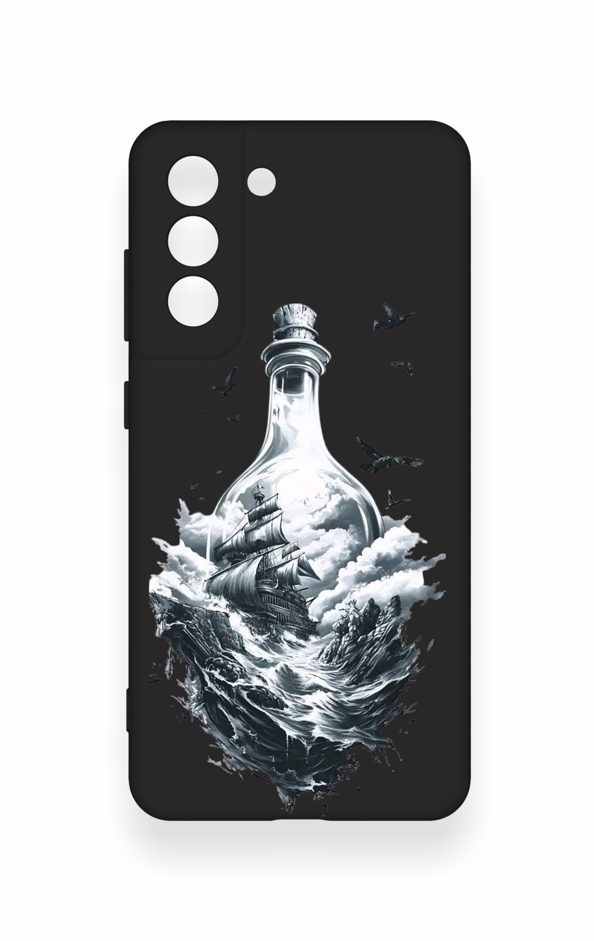 Samsung-S21FE Uyumlu Secret Sea Desenli Silikon Kılıf