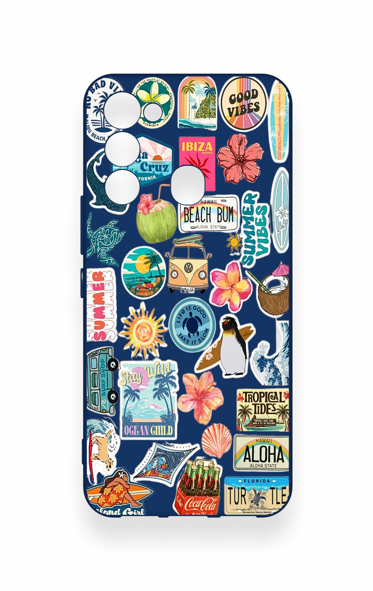 Tecno Spark 8C Uyumlu Summer Vibes Desenli Silikon Kılıf