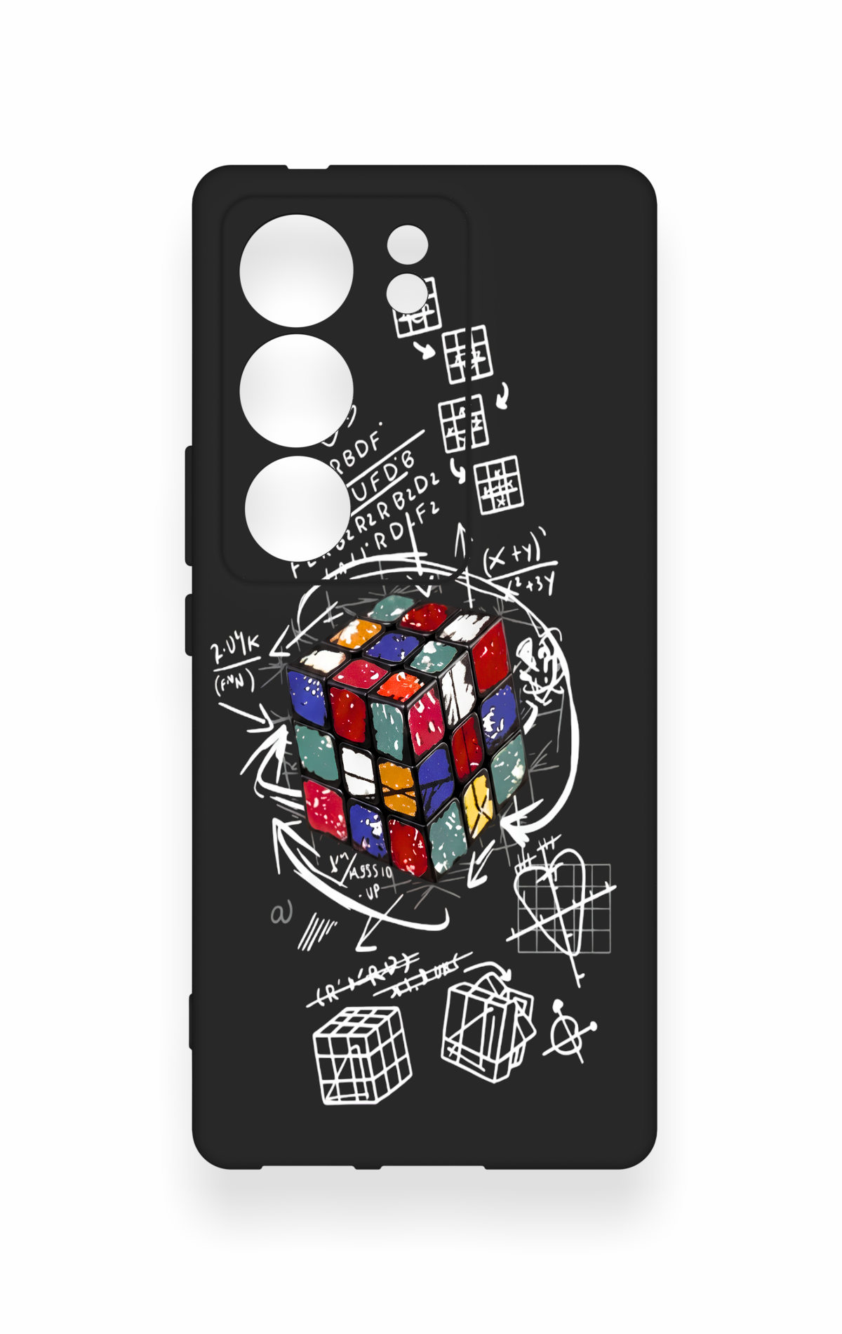 Vivo V29 Uyumlu Rubik Küb Desenli Silikon Kılıf