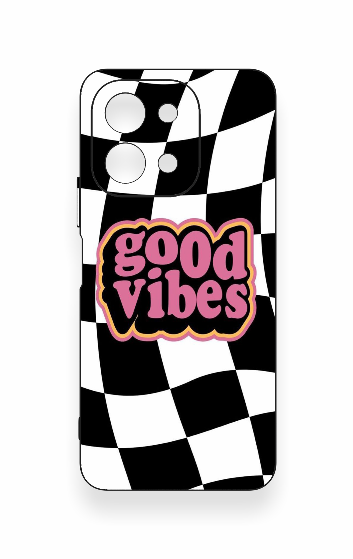 Vivo Y28 Uyumlu Black Good Vibes Desenli Silikon Kılıf