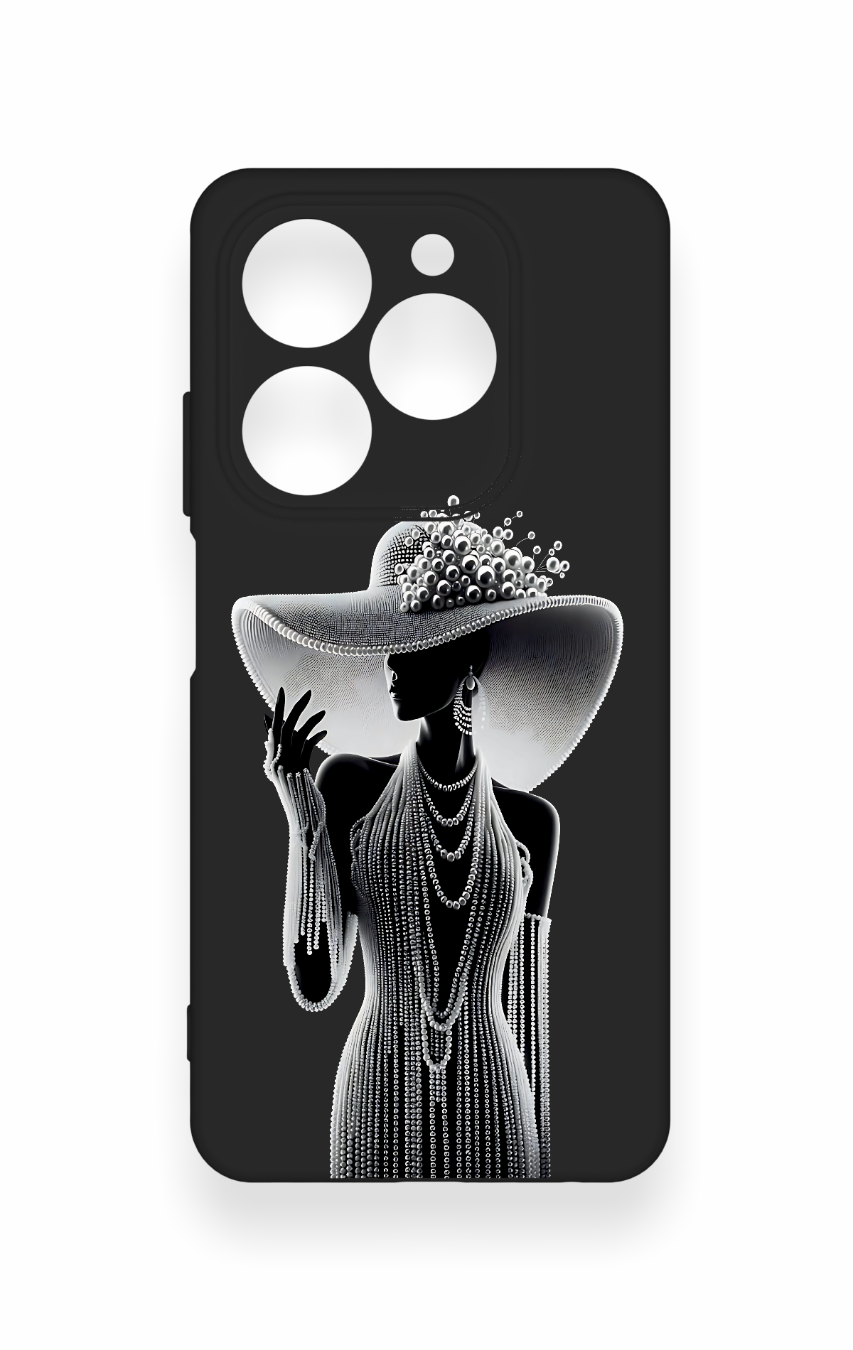 Tecno Spark 20C Uyumlu Lady Desenli Silikon Kılıf