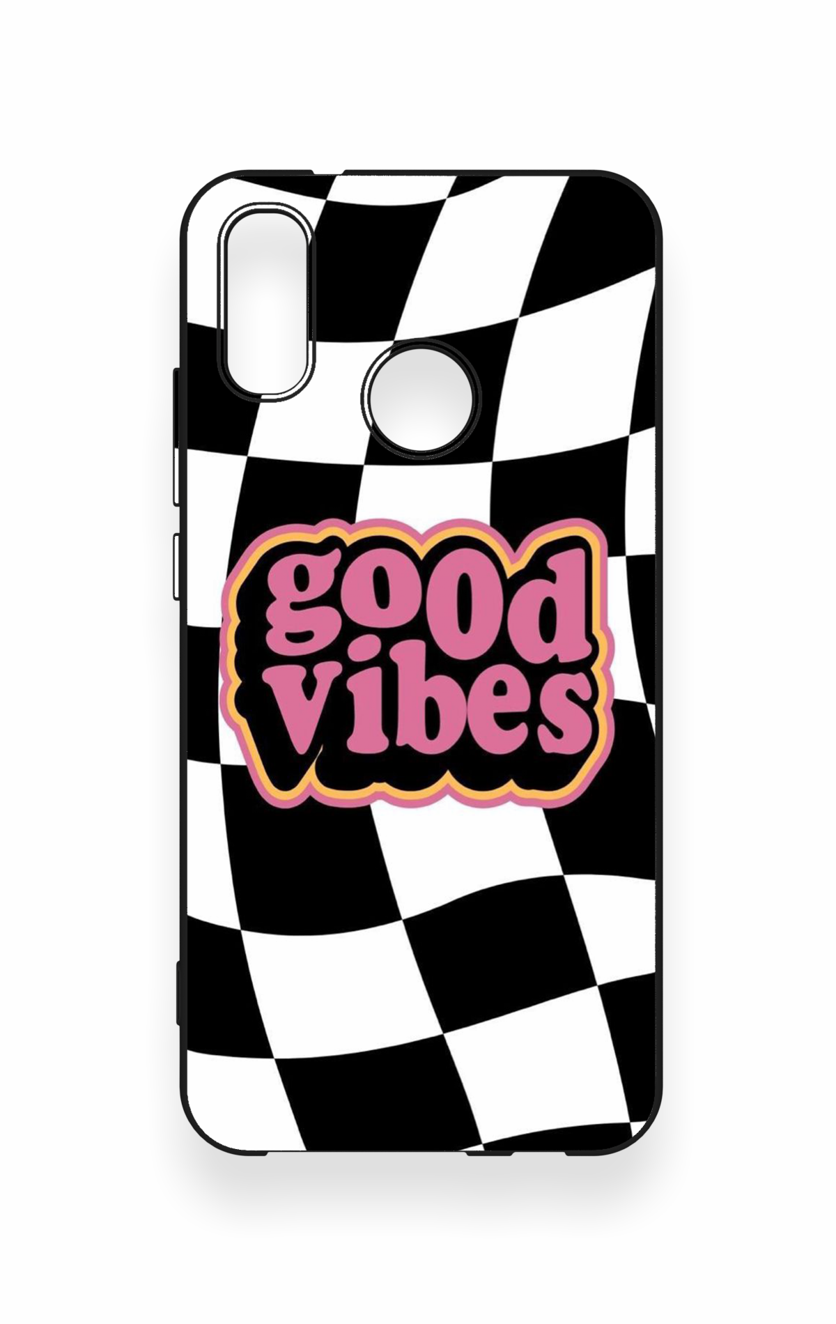 Huawei P20 Lite Uyumlu Black Good Vibes Desenli Silikon Kılıf