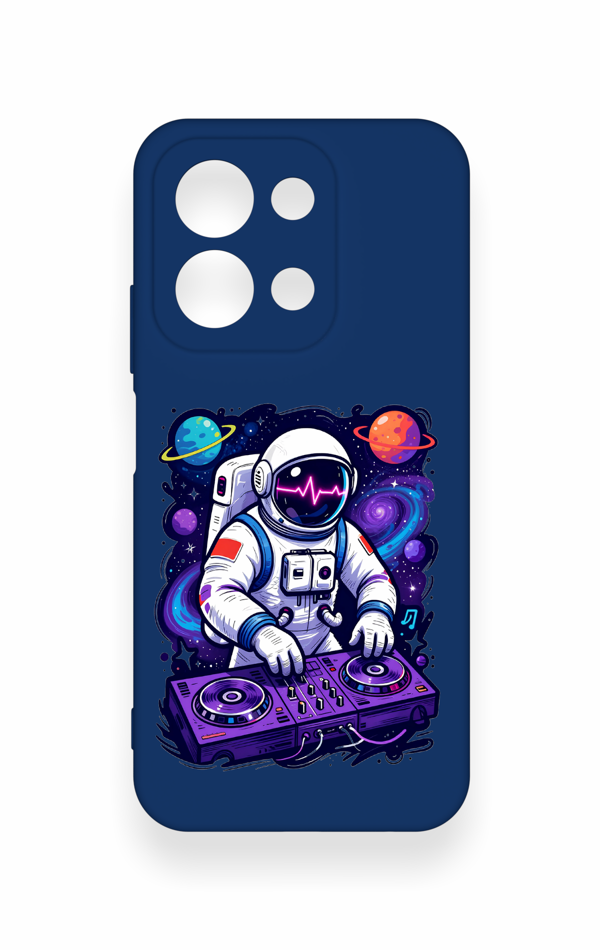 Redmi 15C 4G Uyumlu Astronot DJ Desenli Silikon Kılıf