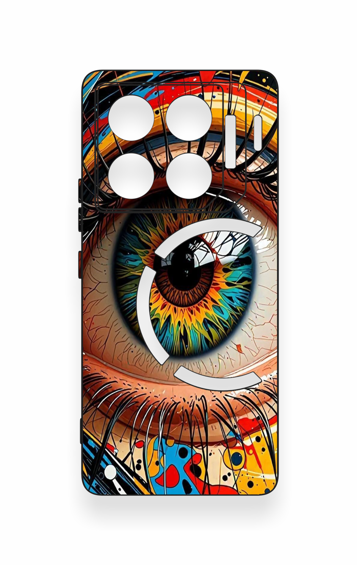 İnfinix Gt 20 Pro Uyumlu Renkli Göz Bebeği Desenli Silikon Kılıf