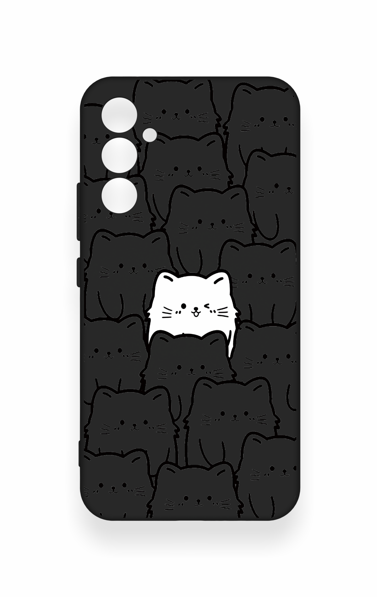 Samsung A34 Uyumlu Many Cats Desenli Silikon Kılıf