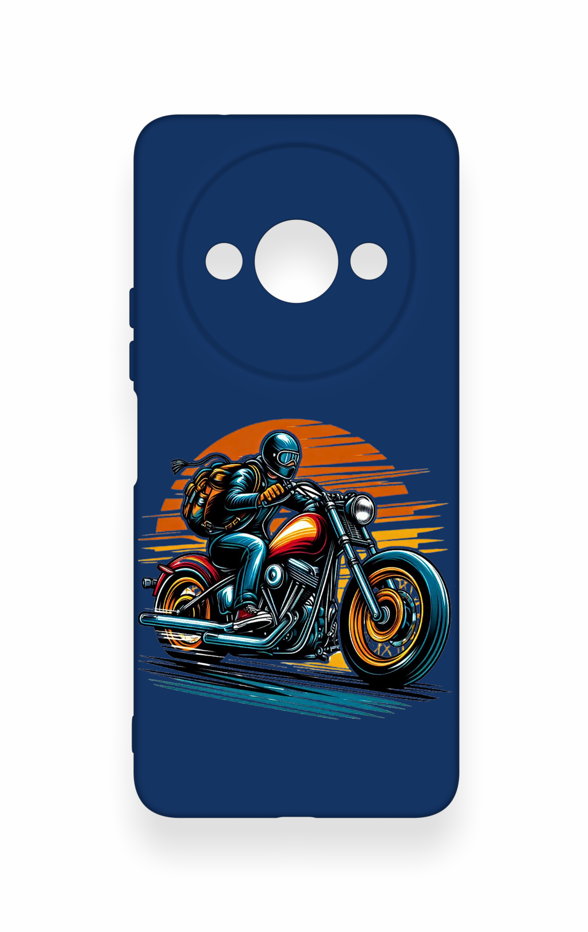Redmi A3 Uyumlu Moto Rider Desenli Silikon Kılıf