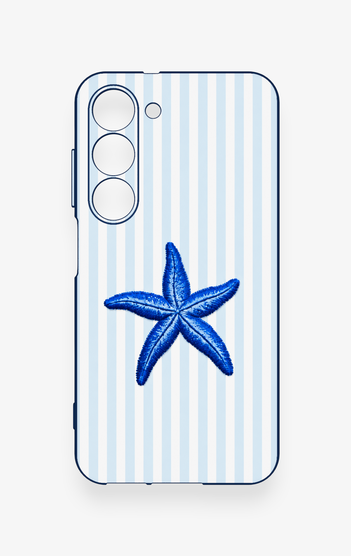 Samsung S23 Uyumlu Mavi Deniz Yıldızı Desenli Silikon Kılıf