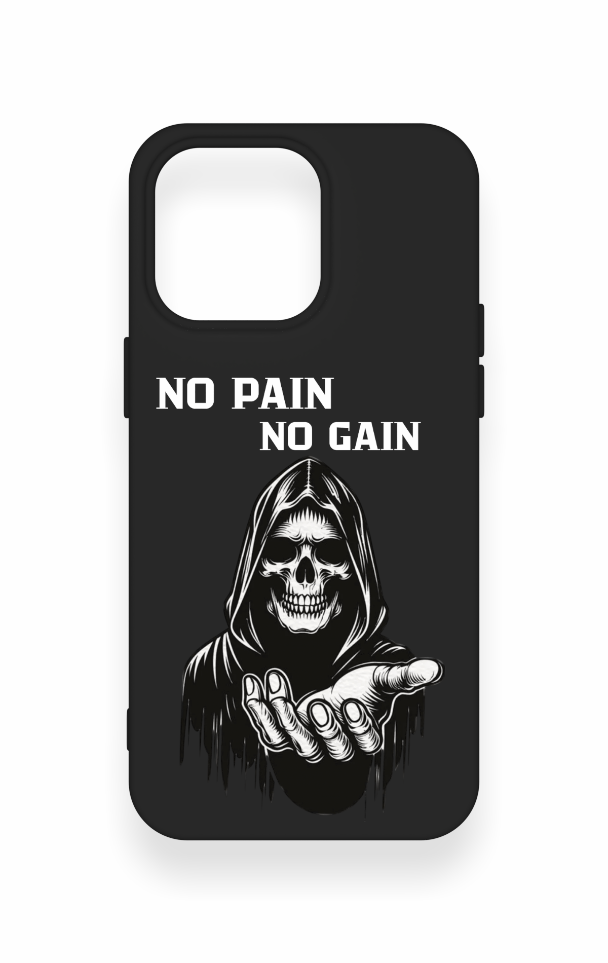 iPhone 15 Pro Max Uyumlu No Pain No Gain Desenli Silikon Kılıf