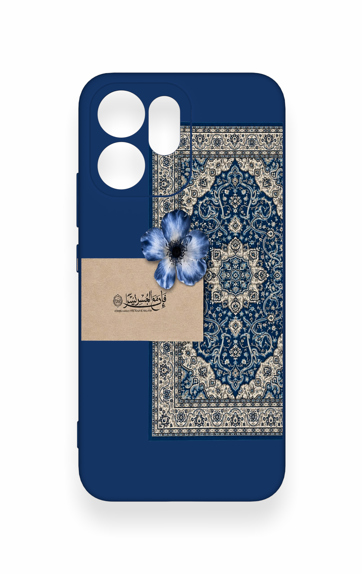 Oppo Reno 14F Uyumlu Mavi Etnik Halı Desenli Silikon Kılıf