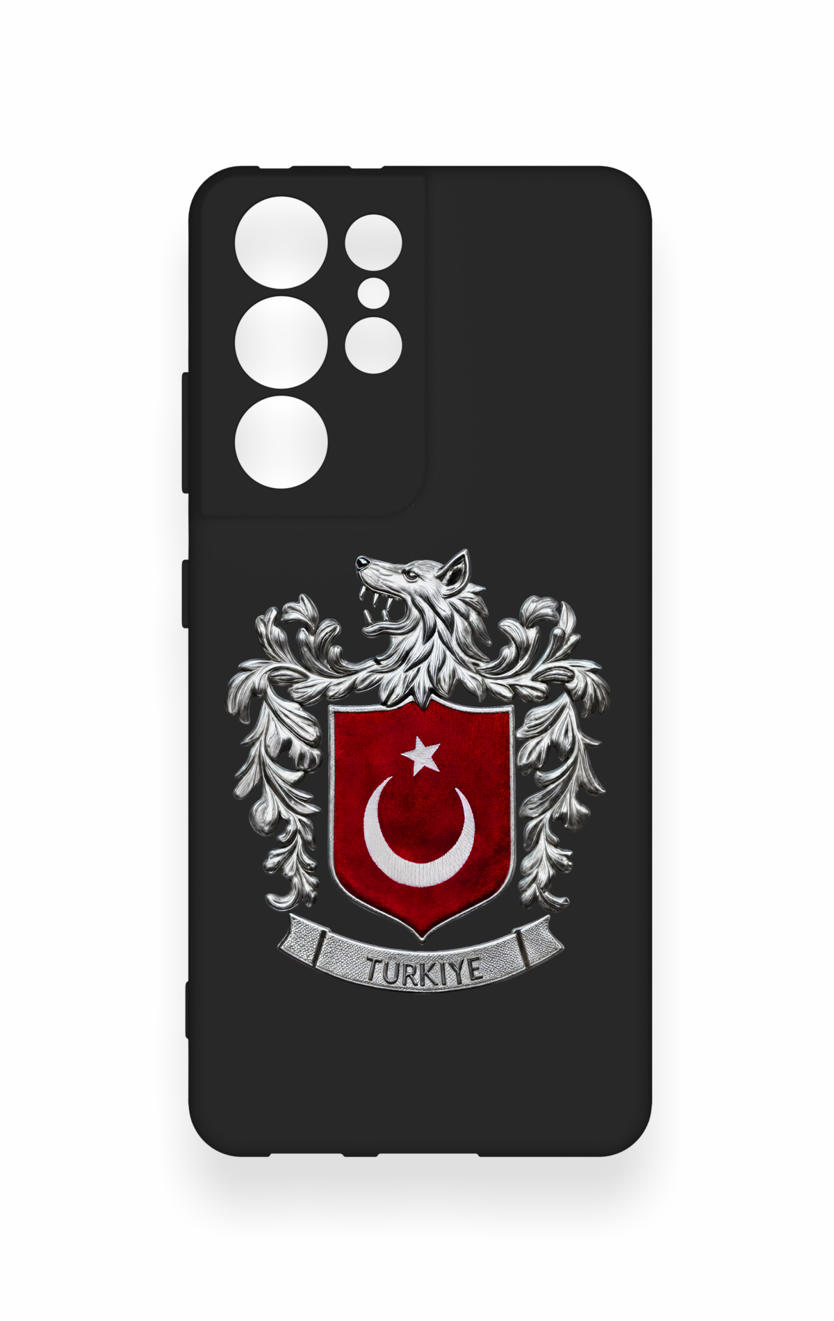 Samsung S21 Ultra Uyumlu Türk Arma Desenli Silikon Kılıf