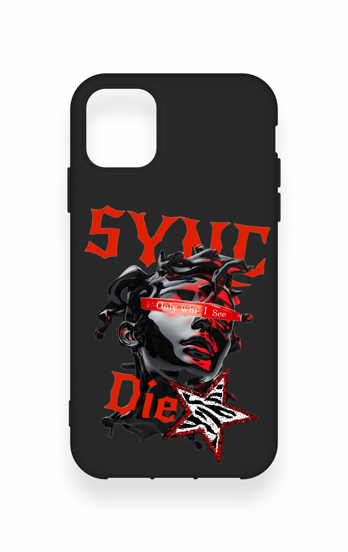 iPhone 11 Uyumlu Sync Die Desenli Silikon Kılıf