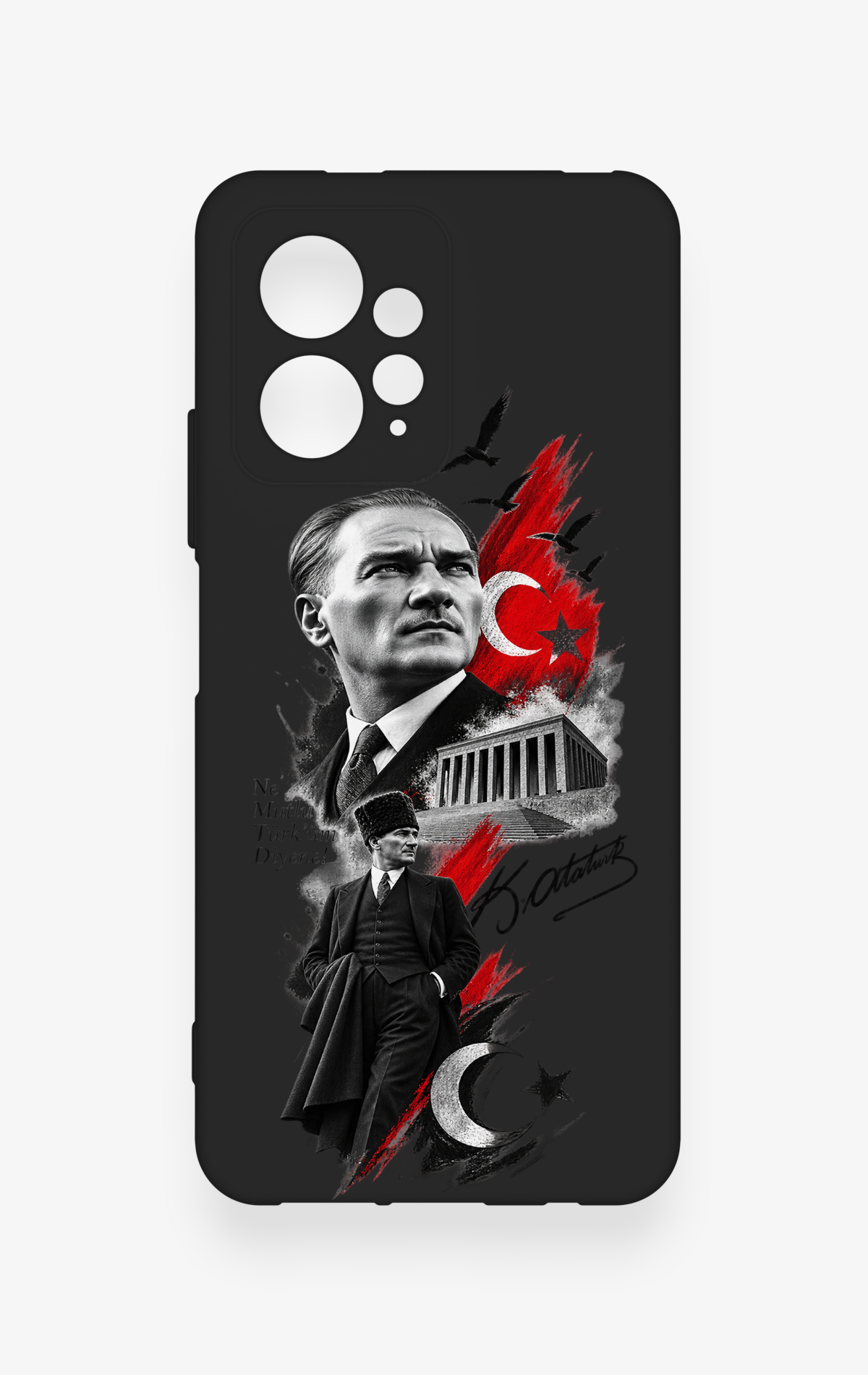 Redmi Note 12 4G Uyumlu Atatürk Anıtkabir Desenli Silikon Kılıf