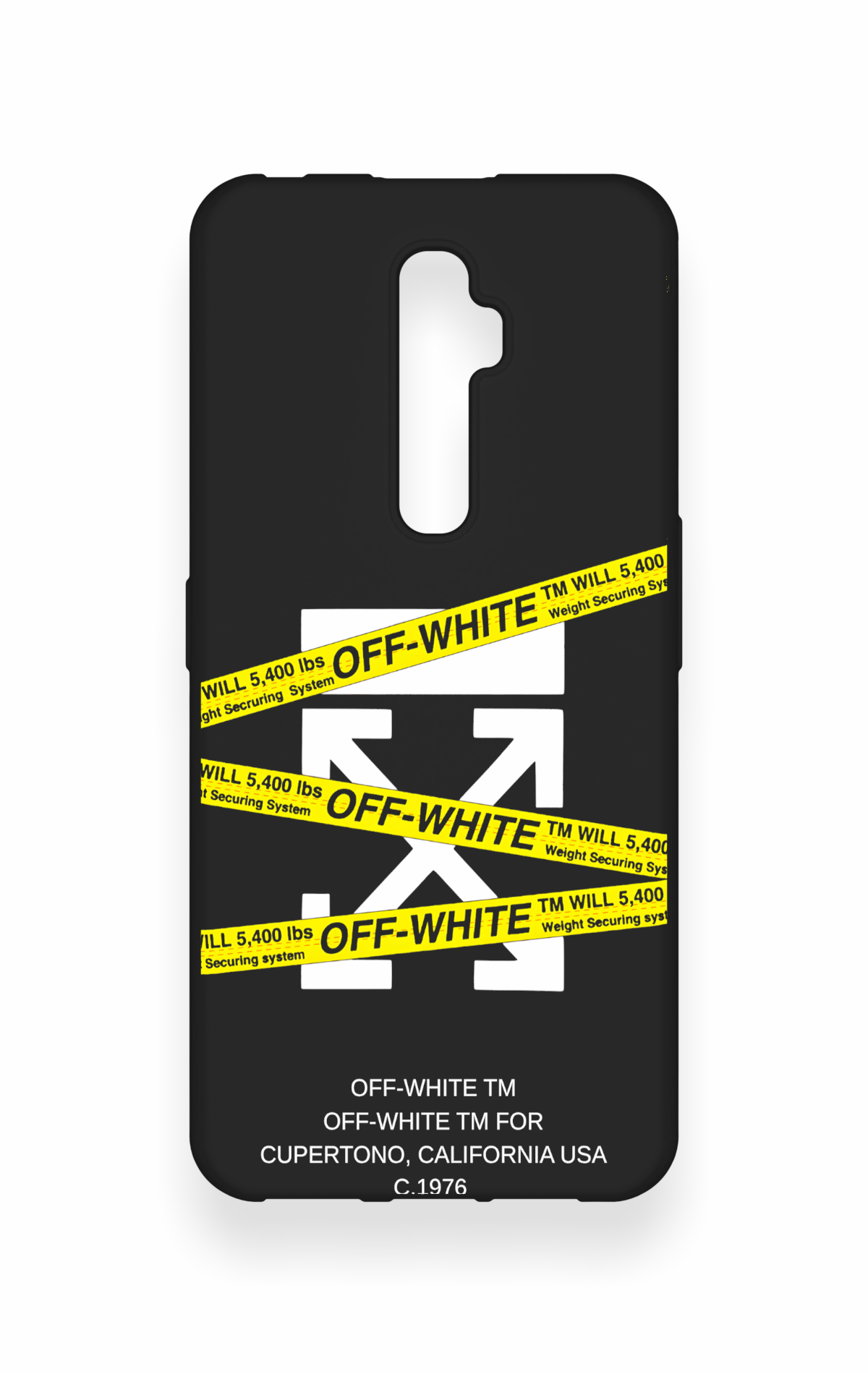 Oppo Reno 2Z Uyumlu Off White Desenli Silikon Kılıf