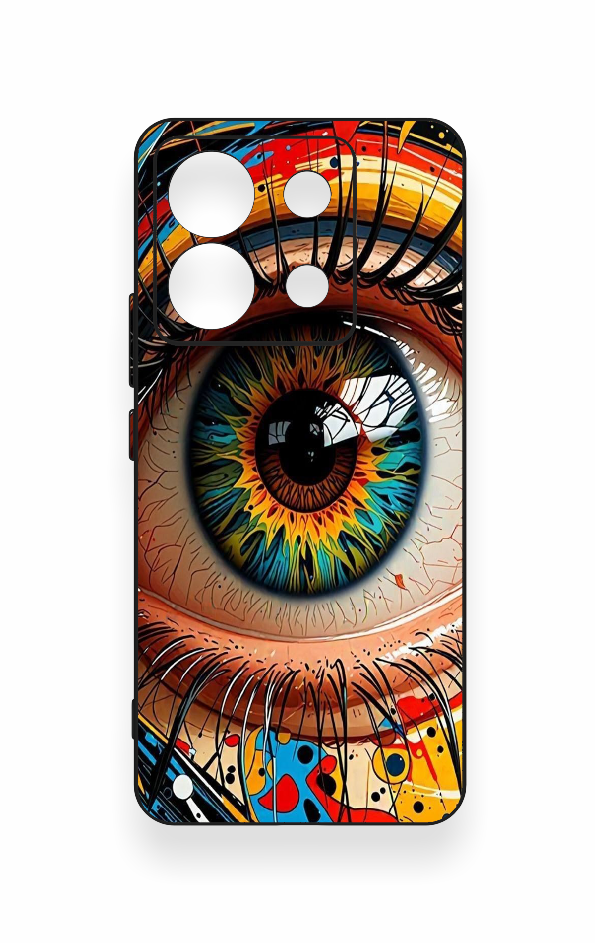 Redmi Note 13 Pro 5G Uyumlu Renkli Göz Bebeği Desenli Silikon Kılıf