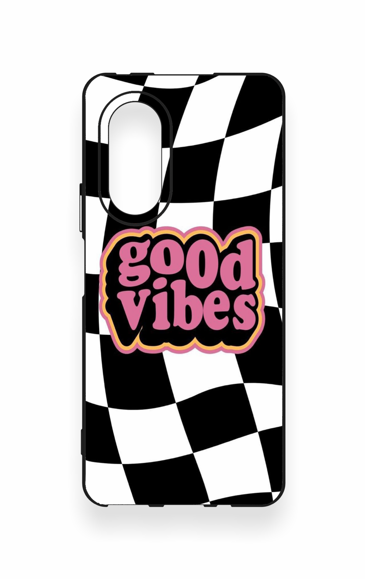 Huawei Nova 9Se Uyumlu Black Good Vibes Desenli Silikon Kılıf