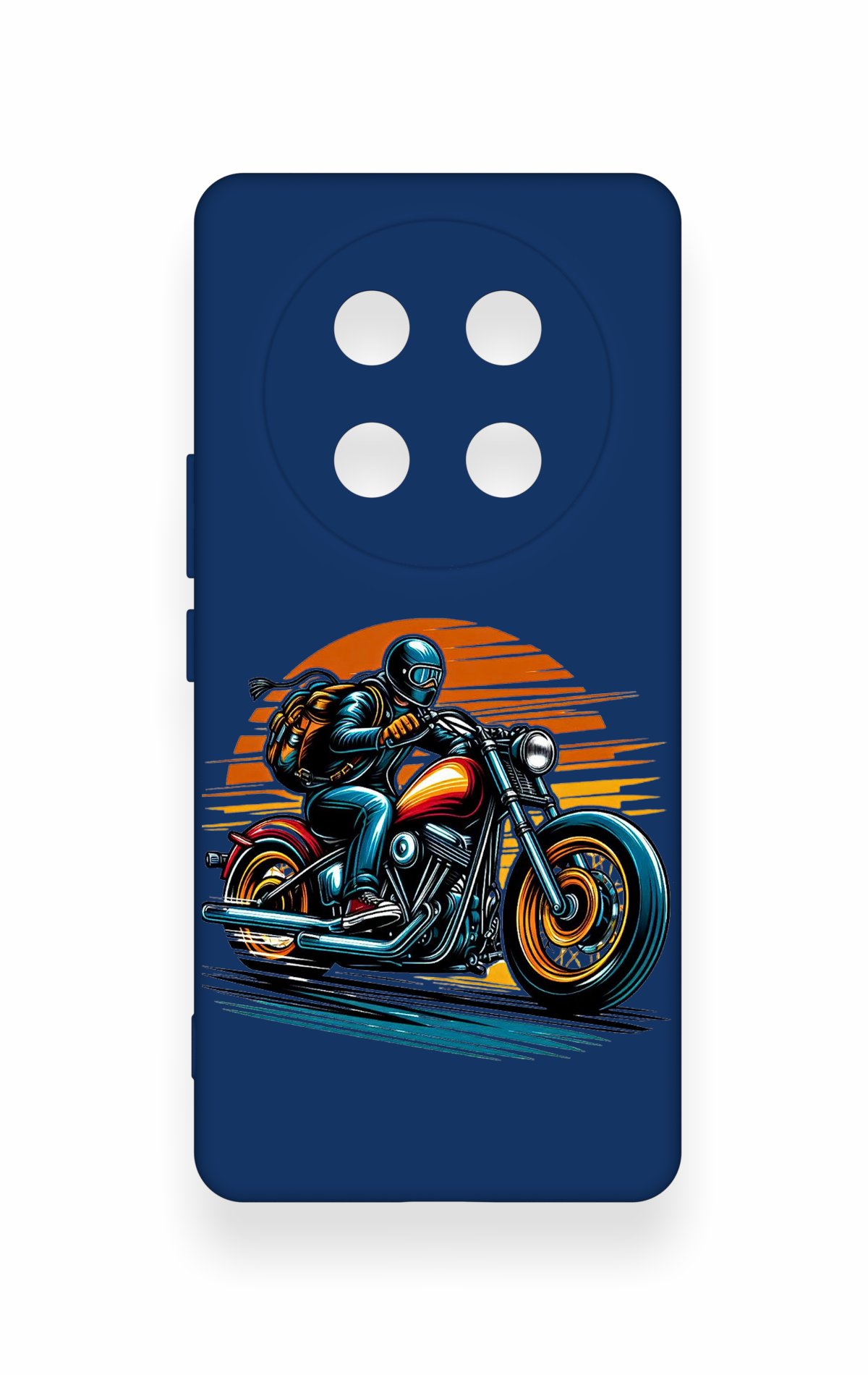 Honor Magic 7 Lite 5G Uyumlu Moto Rider Desenli Silikon Kılıf