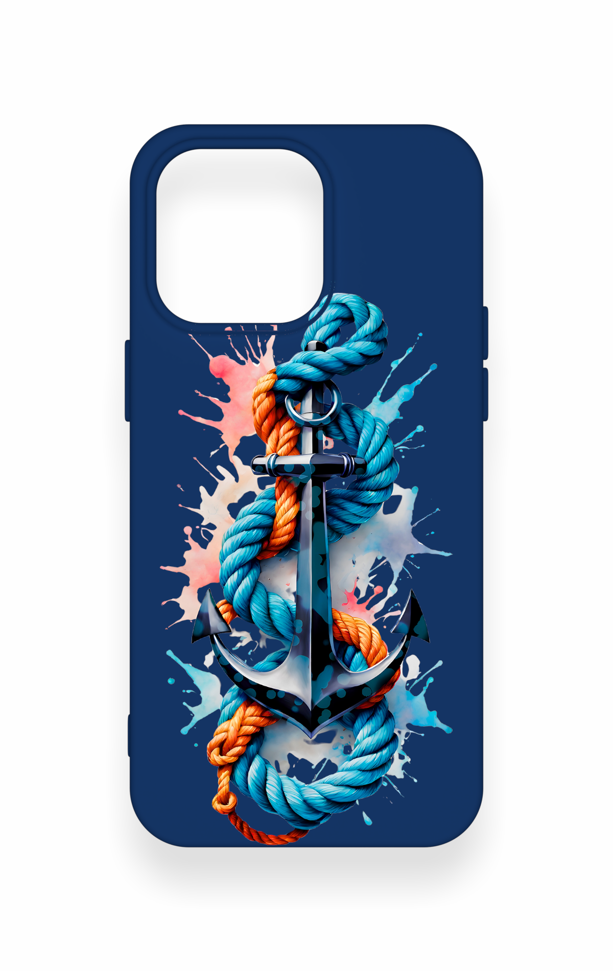 iPhone 15 Pro Max Uyumlu Anchor Desenli Silikon Kılıf