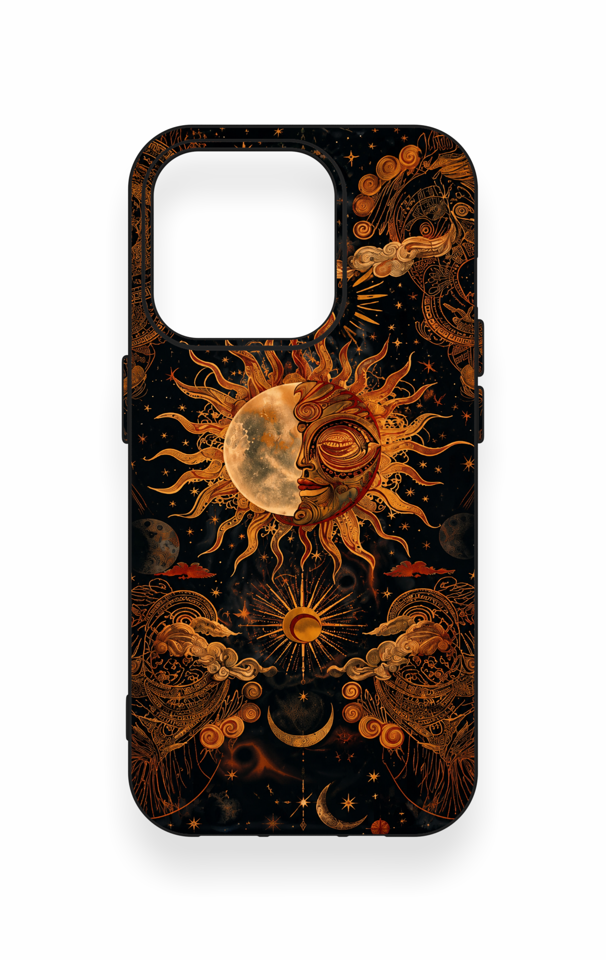 iPhone 15 Pro Uyumlu Mistik Güneş Desenli Silikon Kılıf