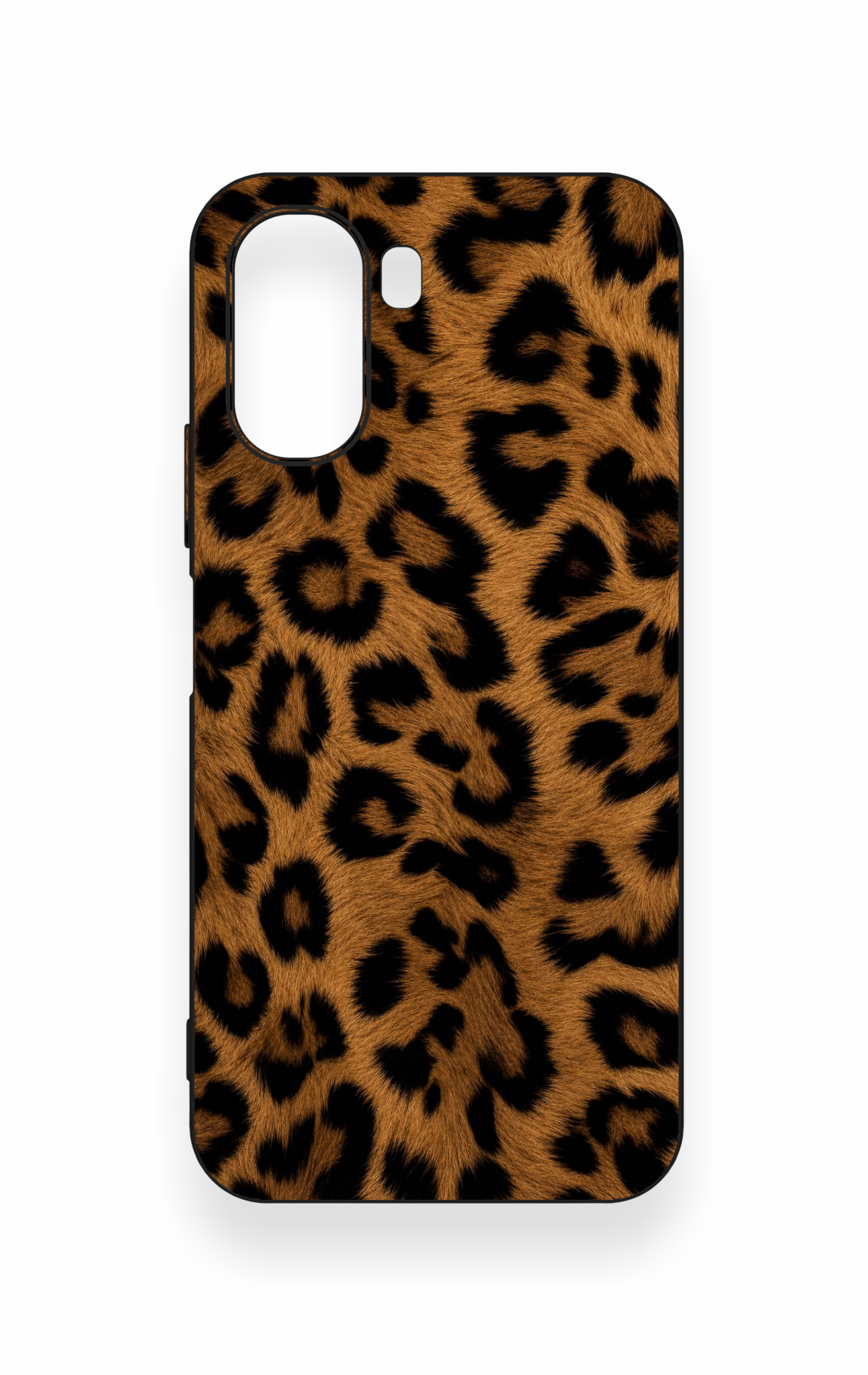 Oppo A6T Uyumlu Koyu Leopar Deri Desenli Silikon Kılıf