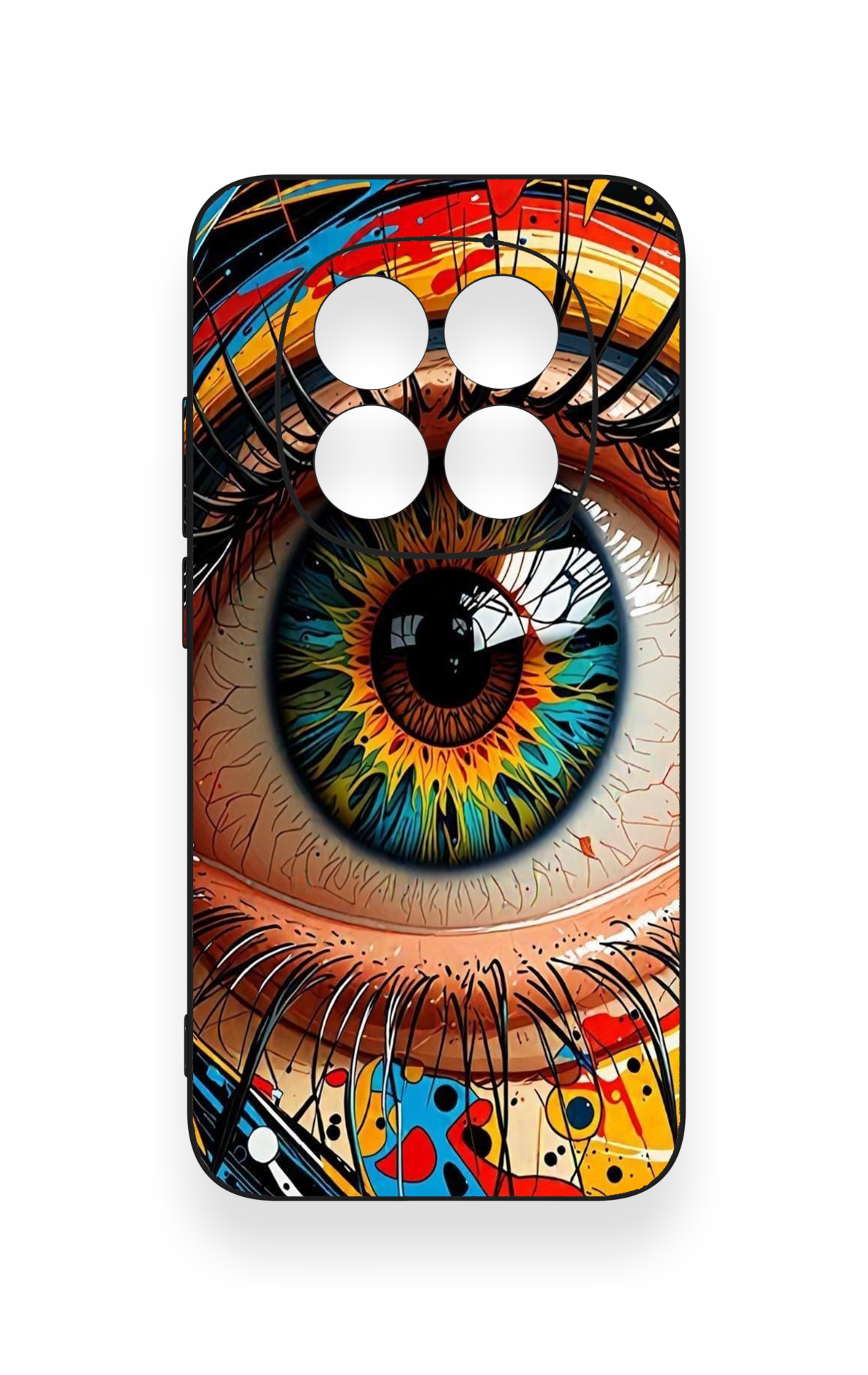 Redmi Note 15 Pro 5G Uyumlu Renkli Göz Bebeği Desenli Silikon Kılıf