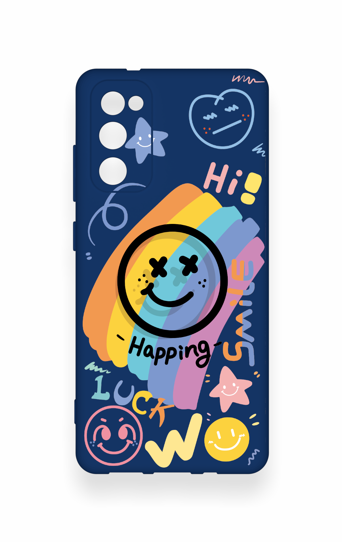 Samsung S20Fe Uyumlu Happing Smile Desenli Silikon Kılıf