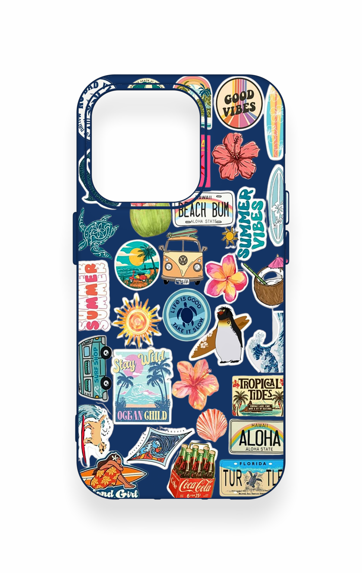 iPhone 15 Pro Uyumlu Summer Vibes Desenli Silikon Kılıf