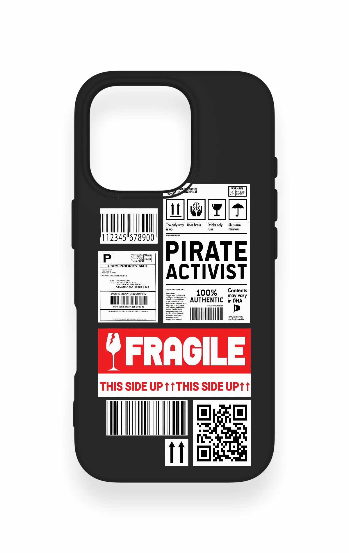 iPhone 16 Pro Uyumlu Fragile Desenli Silikon Kılıf