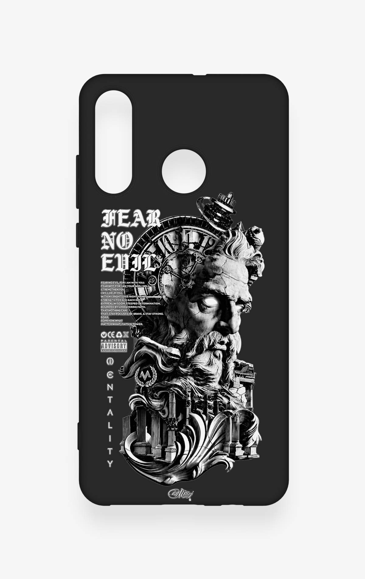 Huawei P30 Lite Uyumlu Fear No Evil Desenli Silikon Kılıf