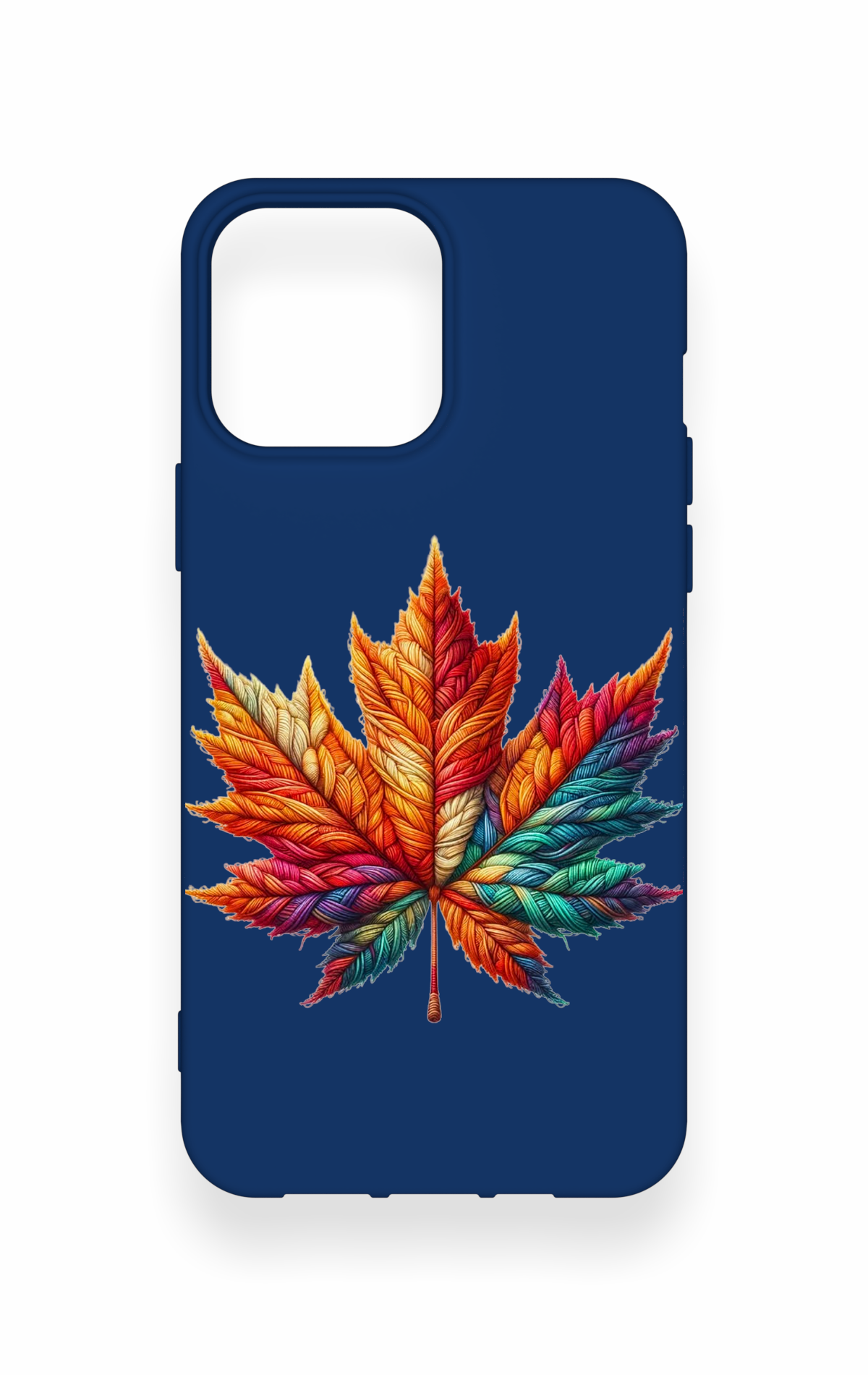 iPhone 13 Pro Max Uyumlu Renkli Yaprak Desenli Silikon Kılıf