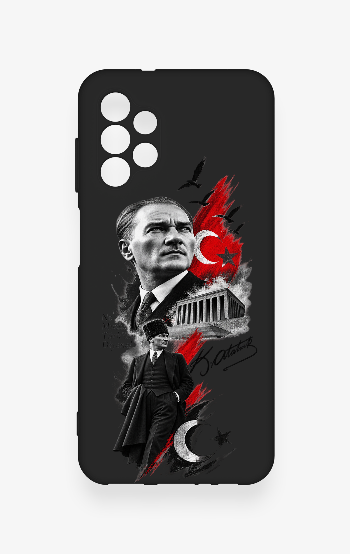 Samsung A13 Uyumlu Atatürk Anıtkabir Desenli Silikon Kılıf