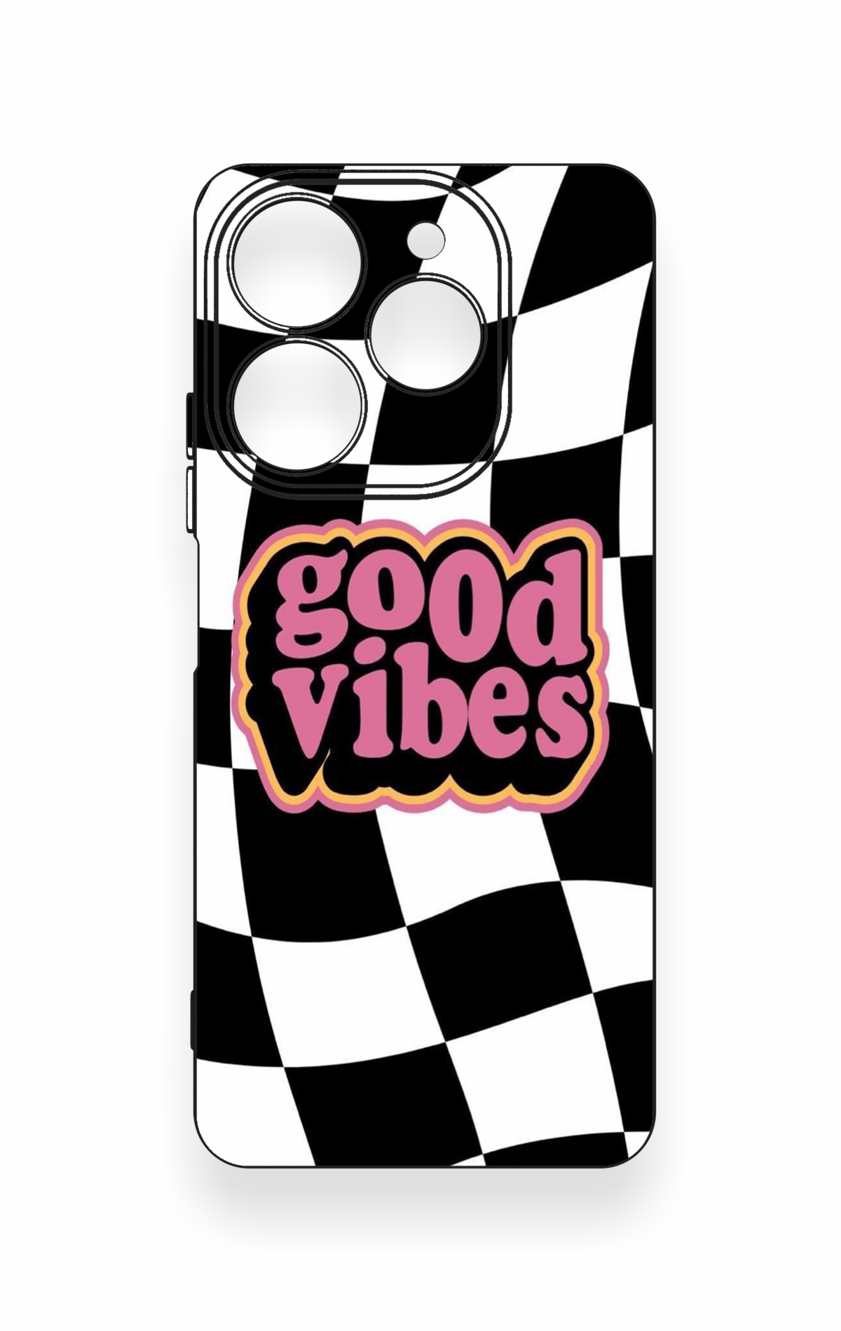 Tecno Spark 10 Pro Uyumlu Black Good Vibes Desenli Silikon Kılıf