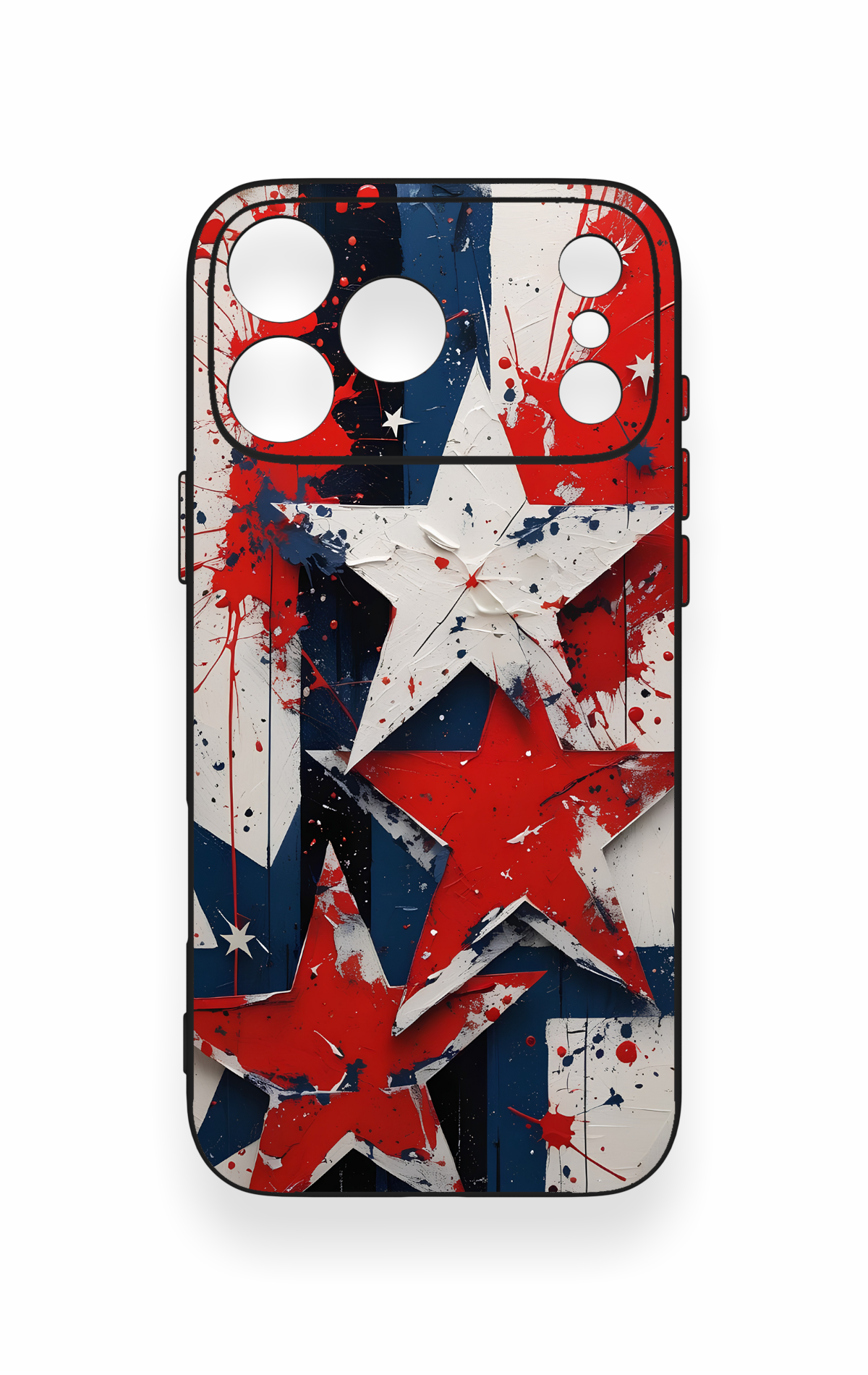 iPhone 17 Pro Max Uyumlu Star Flag Desenli Silikon Kılıf