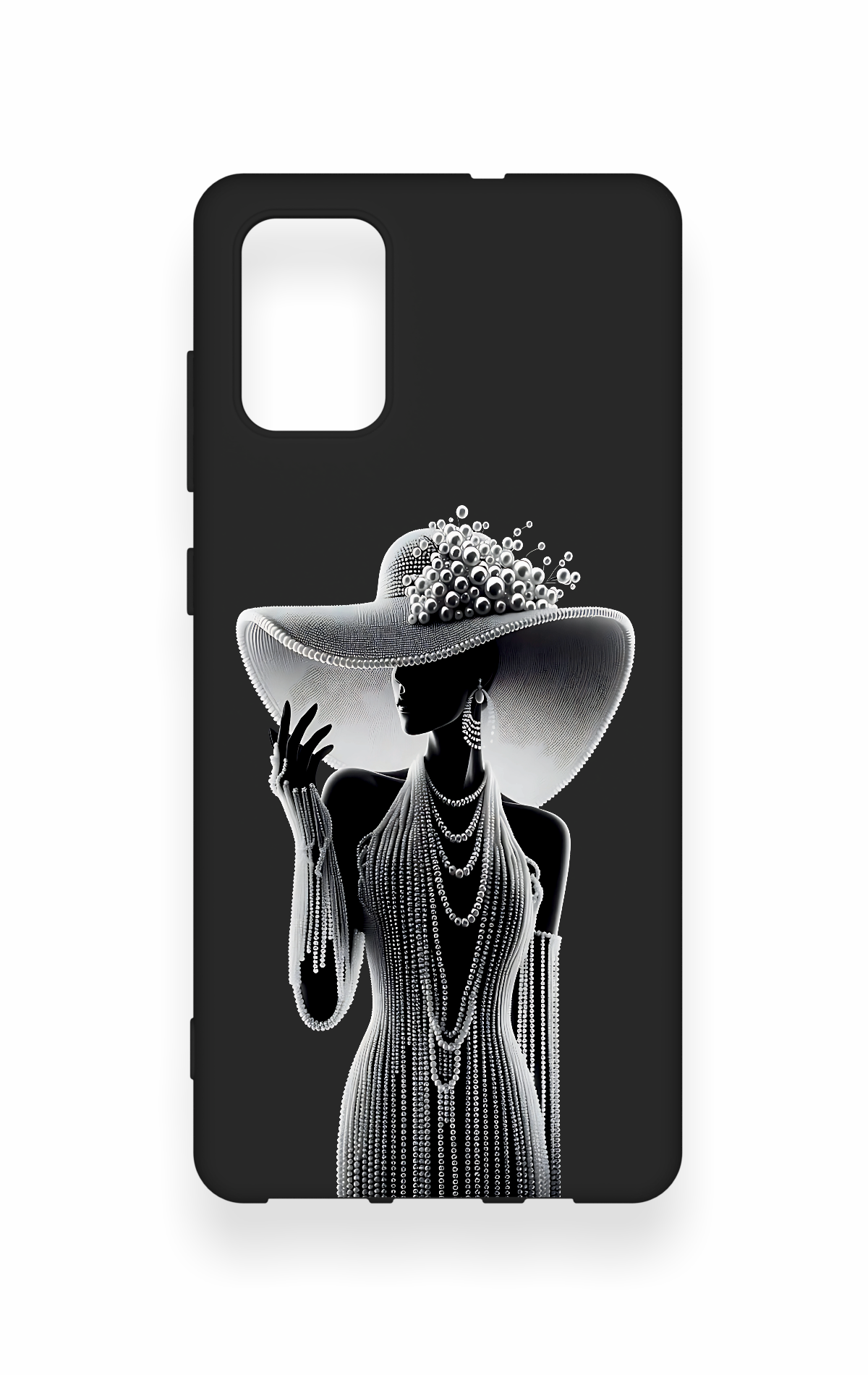 Samsung-A71 Uyumlu Lady Desenli Silikon Kılıf