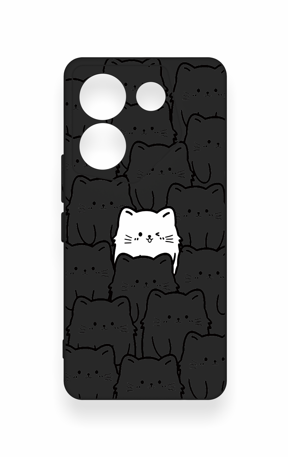 Tecno Camon 20 Pro Uyumlu Many Cats Desenli Silikon Kılıf