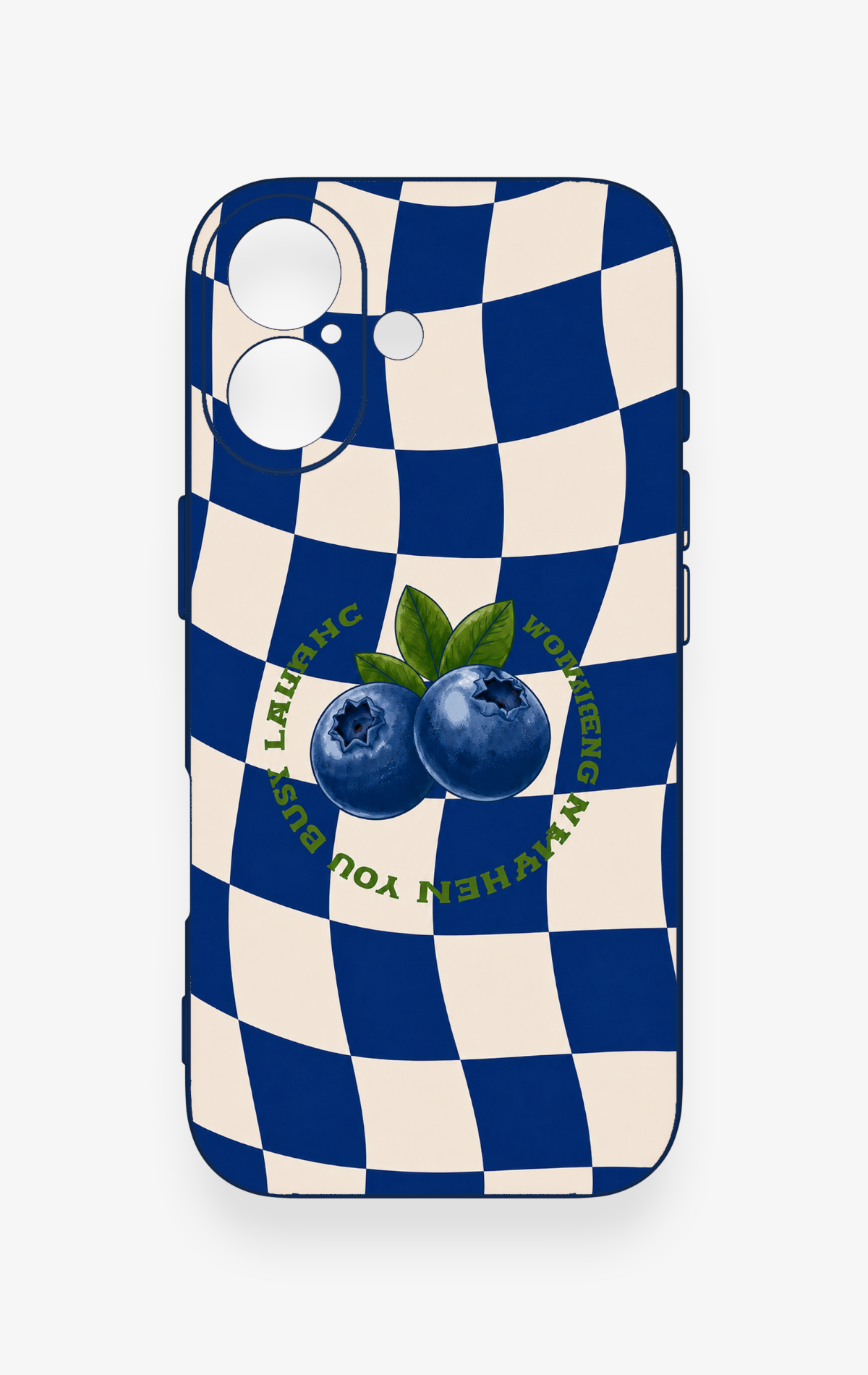 iPhone 17 Uyumlu Yaban Mersini Desenli Silikon Kılıf