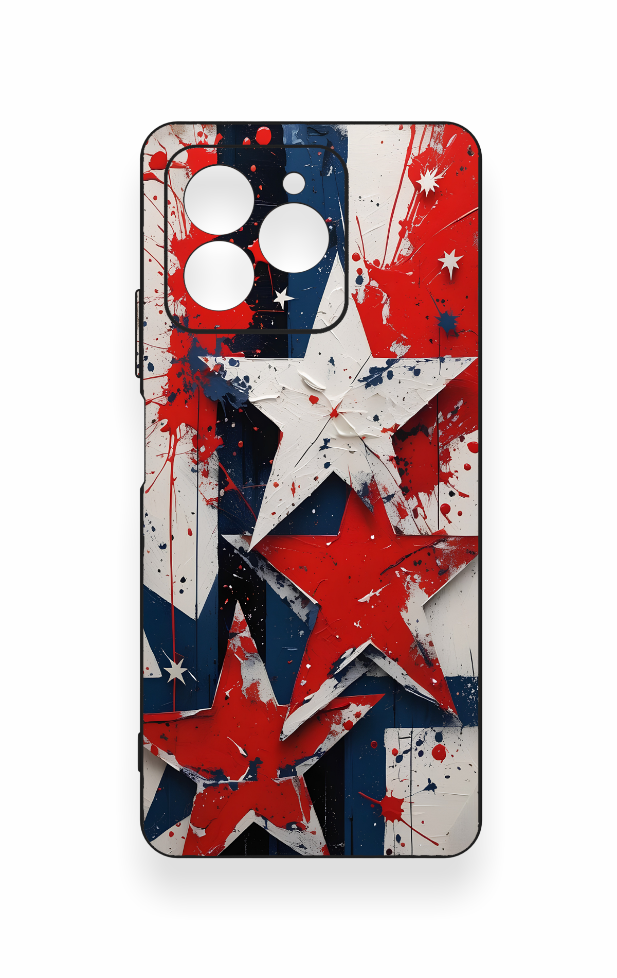 Omix X7 Uyumlu Star Flag Desenli Silikon Kılıf