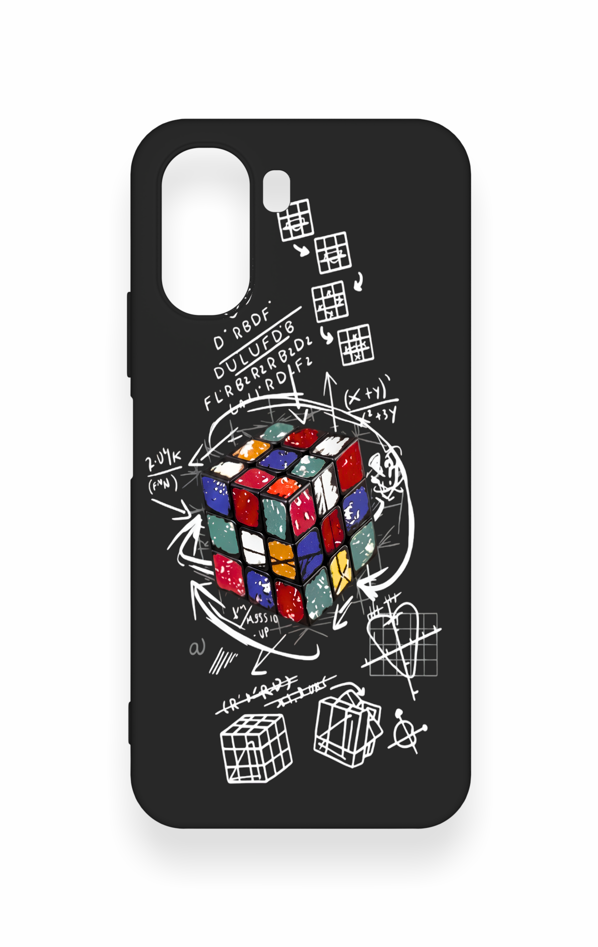 Oppo A6T Uyumlu Rubik Küb Desenli Silikon Kılıf