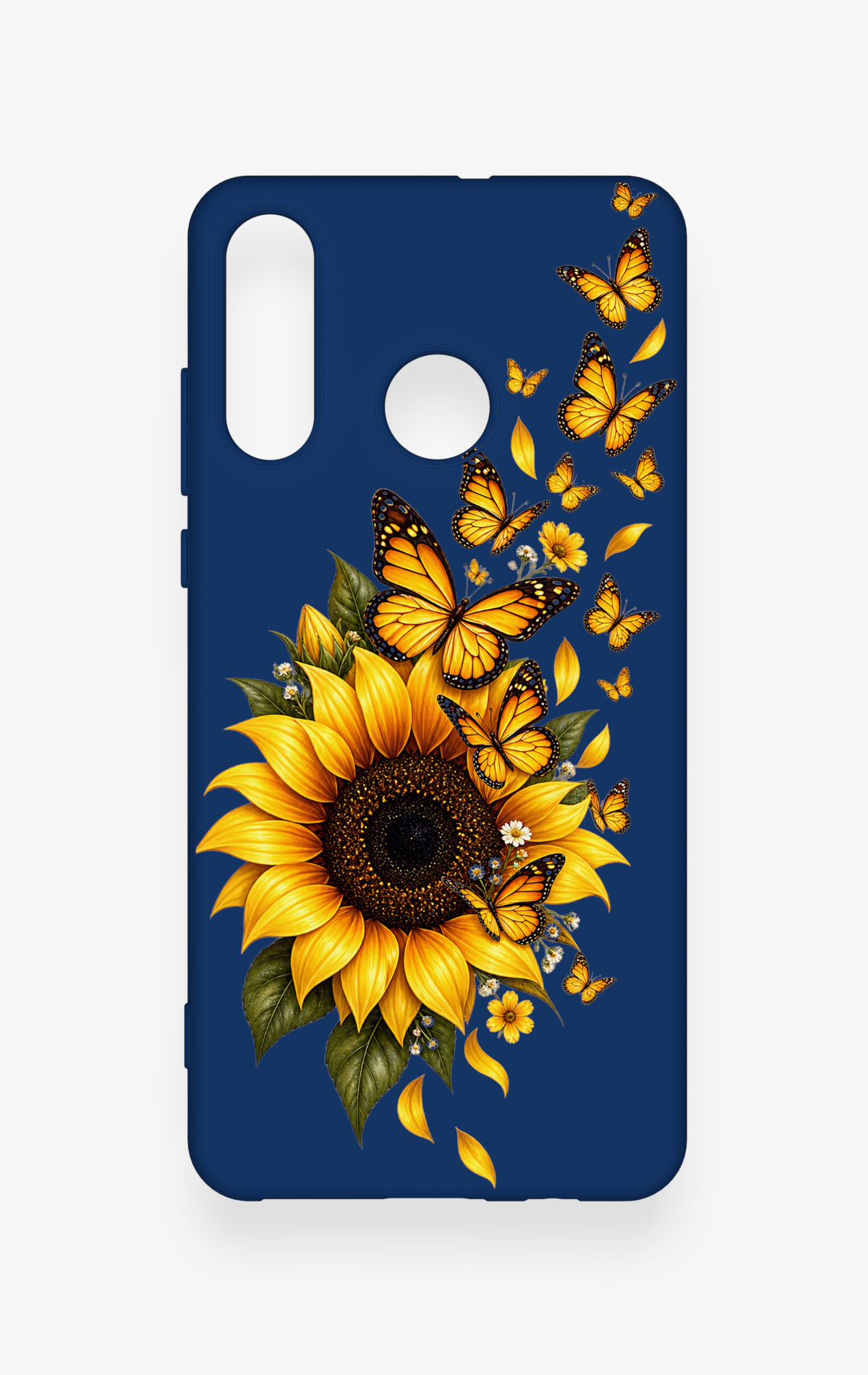 Huawei P30 Lite Uyumlu Ayçiçeği Desenli Silikon Kılıf