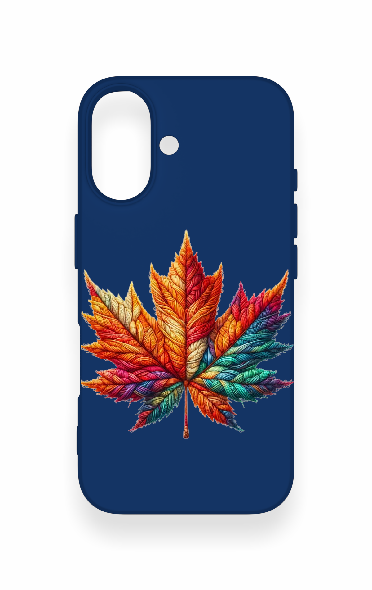 iPhone 16 Uyumlu Renkli Yaprak Desenli Silikon Kılıf