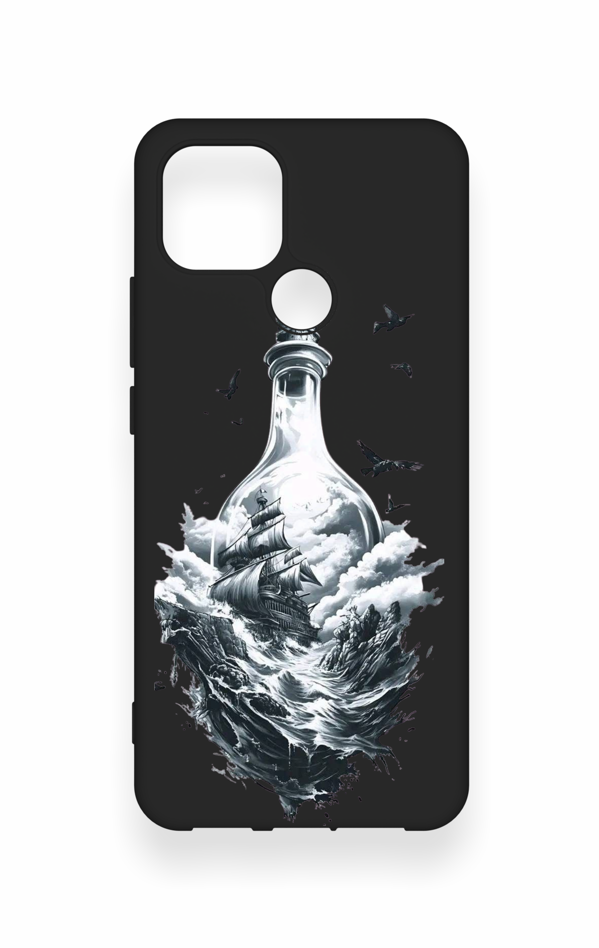 Oppo A15 Uyumlu Secret Sea Desenli Silikon Kılıf