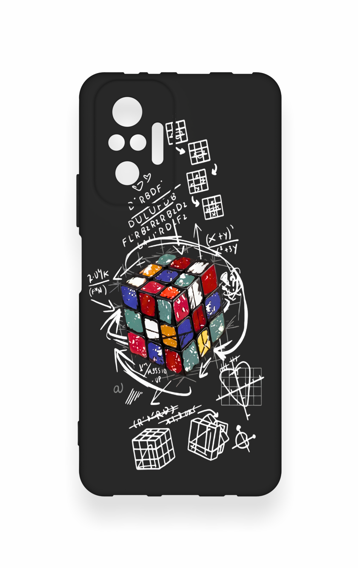 Redmi Note 10 Pro Uyumlu Rubik Küb Desenli Silikon Kılıf