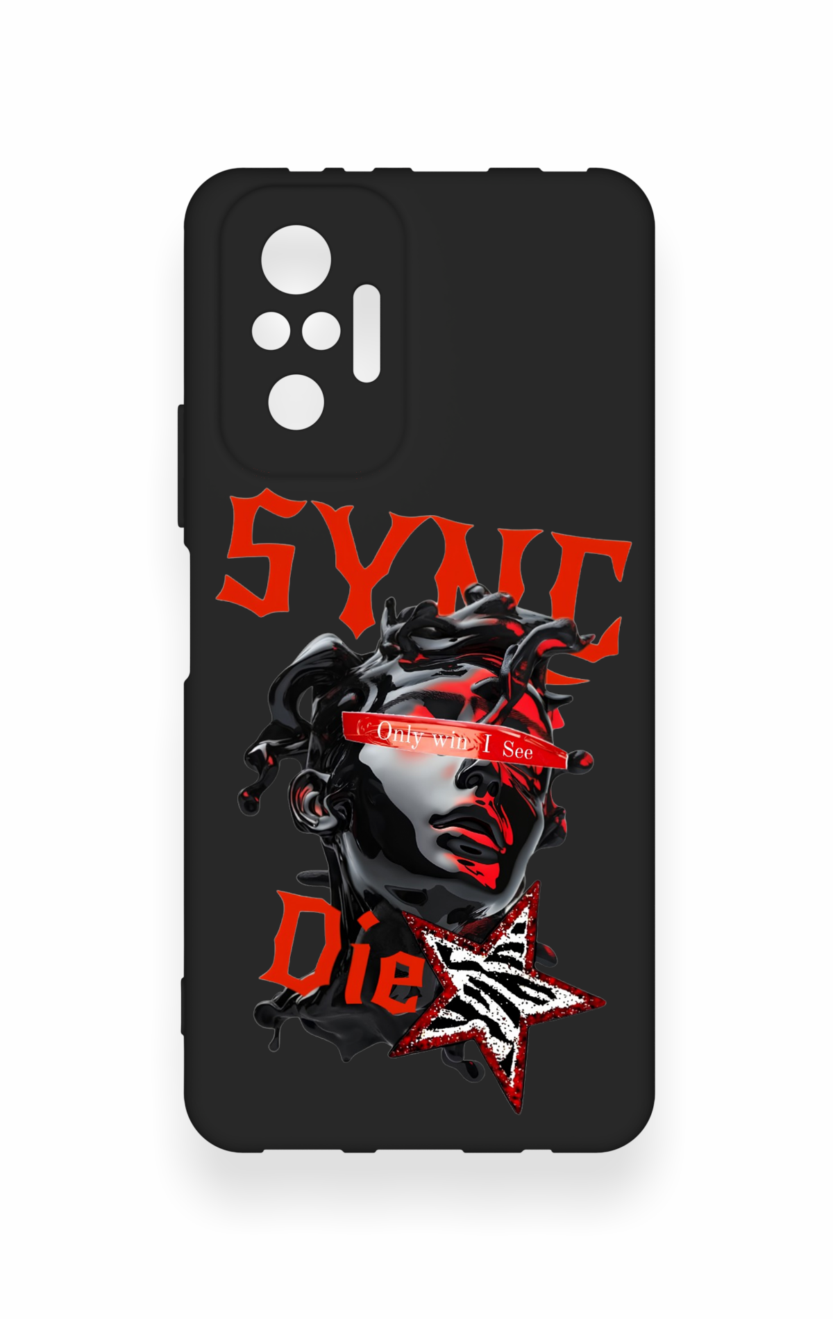 Redmi Note 10 Pro Uyumlu Sync Die Desenli Silikon Kılıf