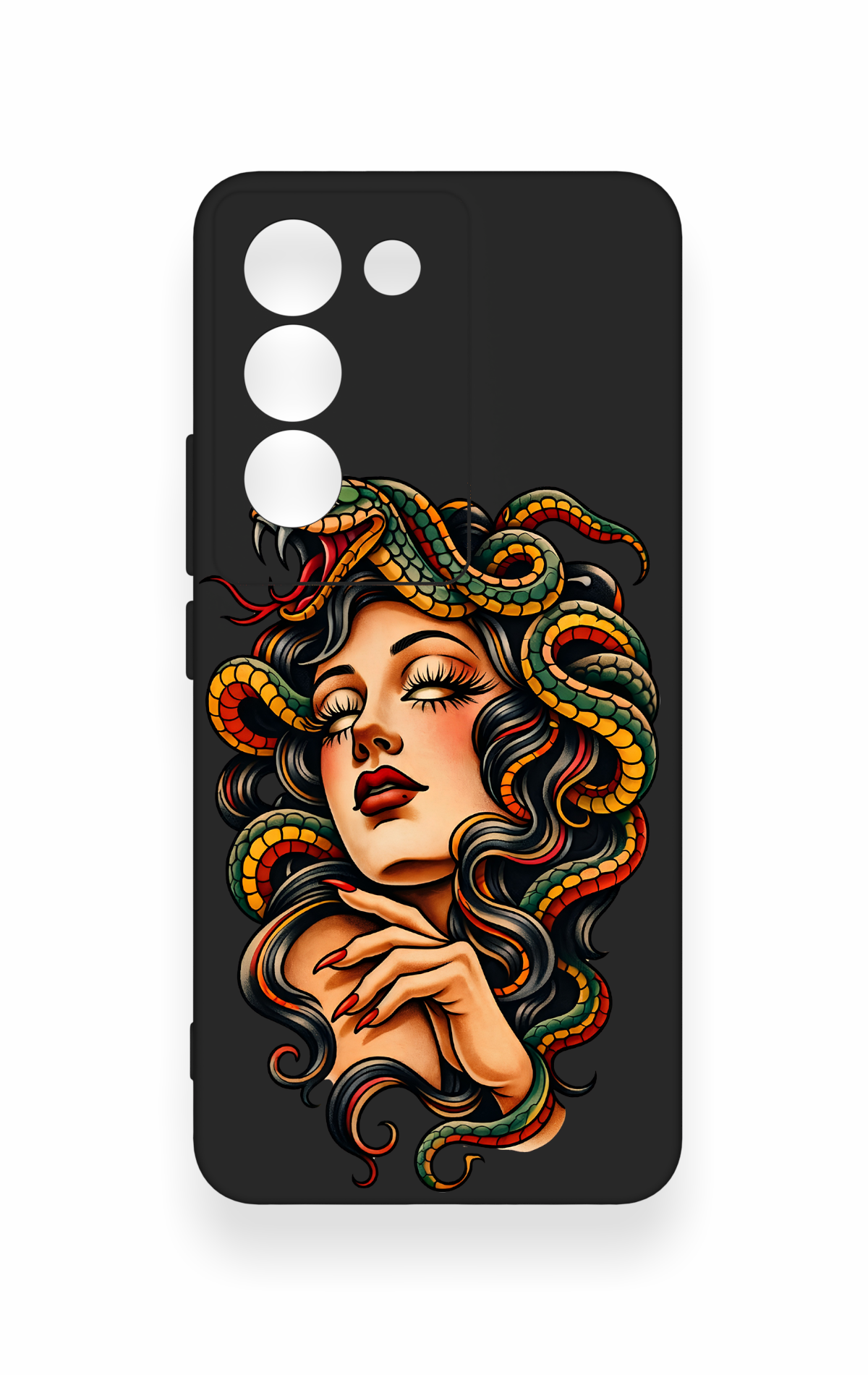 Vivo V30 Lite Uyumlu Medusa Desenli Silikon Kılıf